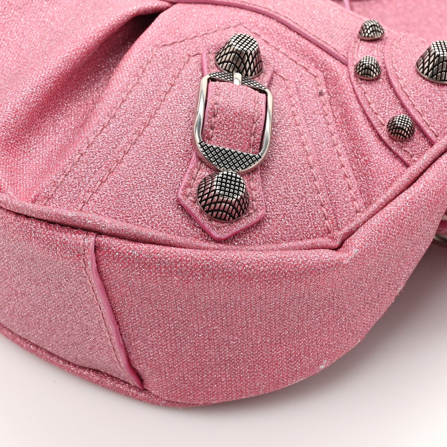 Sparkling Fabric Le Cagole Shoulder Bag XS Sweet Pink