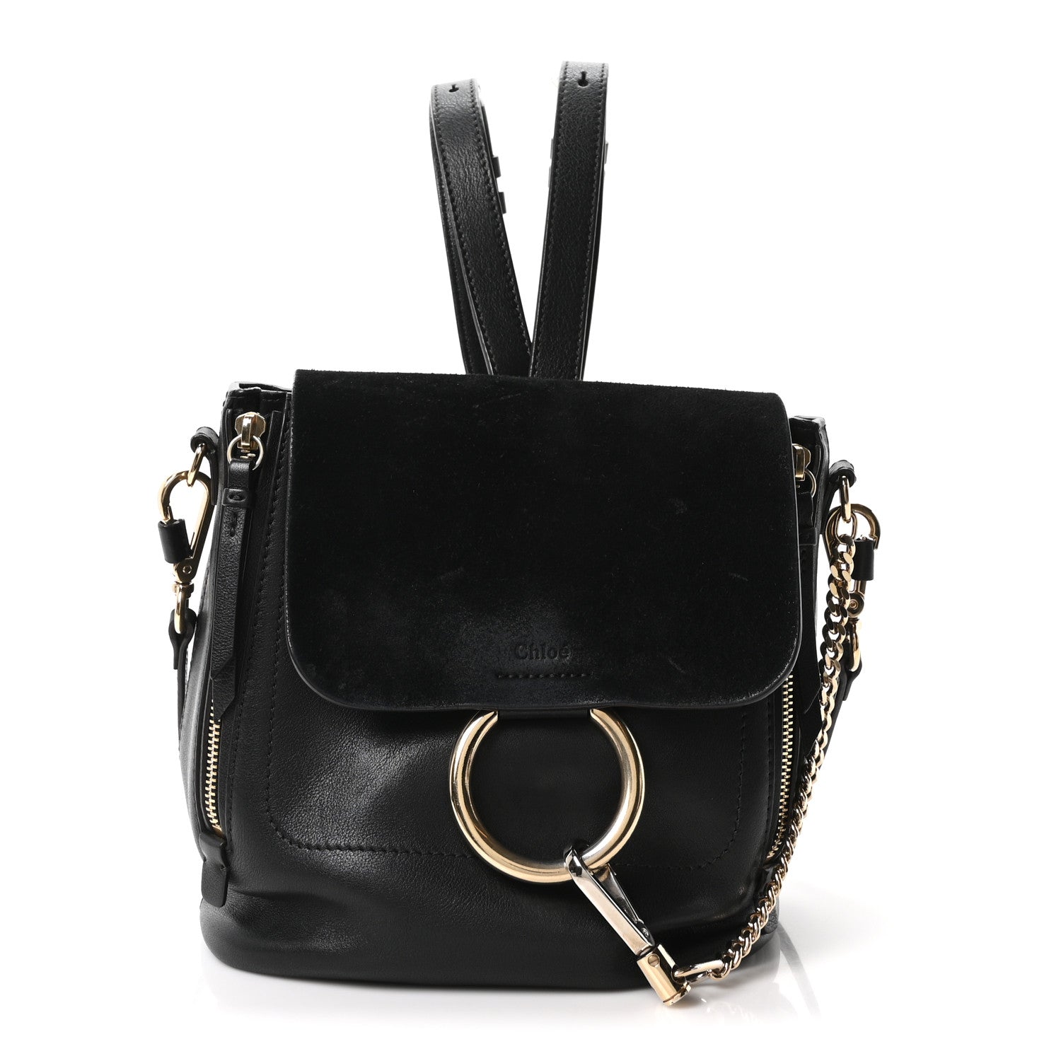 chlo faye small leather & suede backpack Chloe Mini - With removable Humboldt Ca Chloe Black Mini