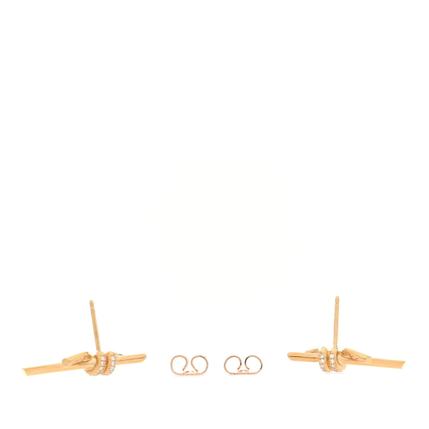 18K Yellow Gold Diamond Tiffany Knot Earrings