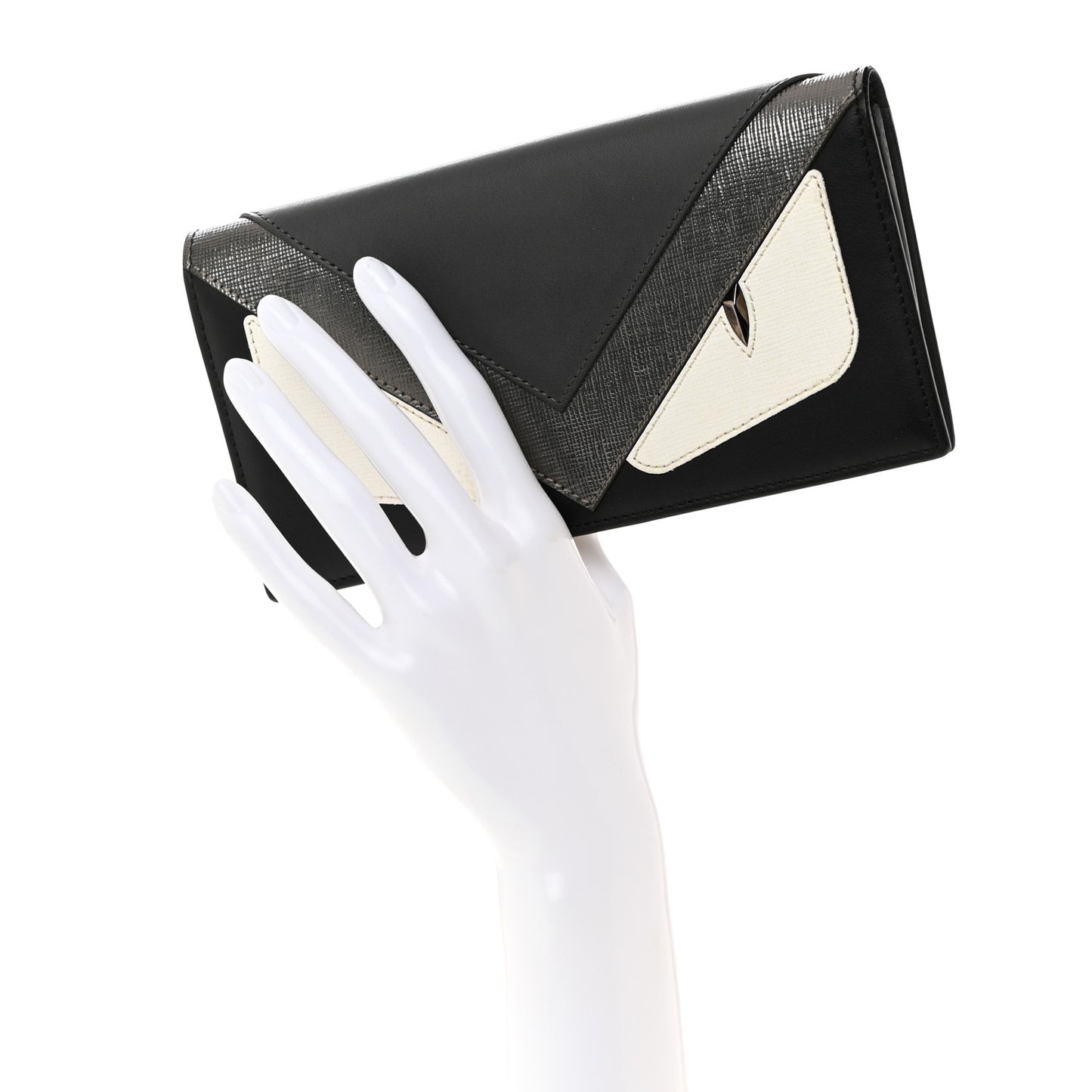 Vitello Century Elite Monster Eyes Continental Wallet Asfalto Graphite