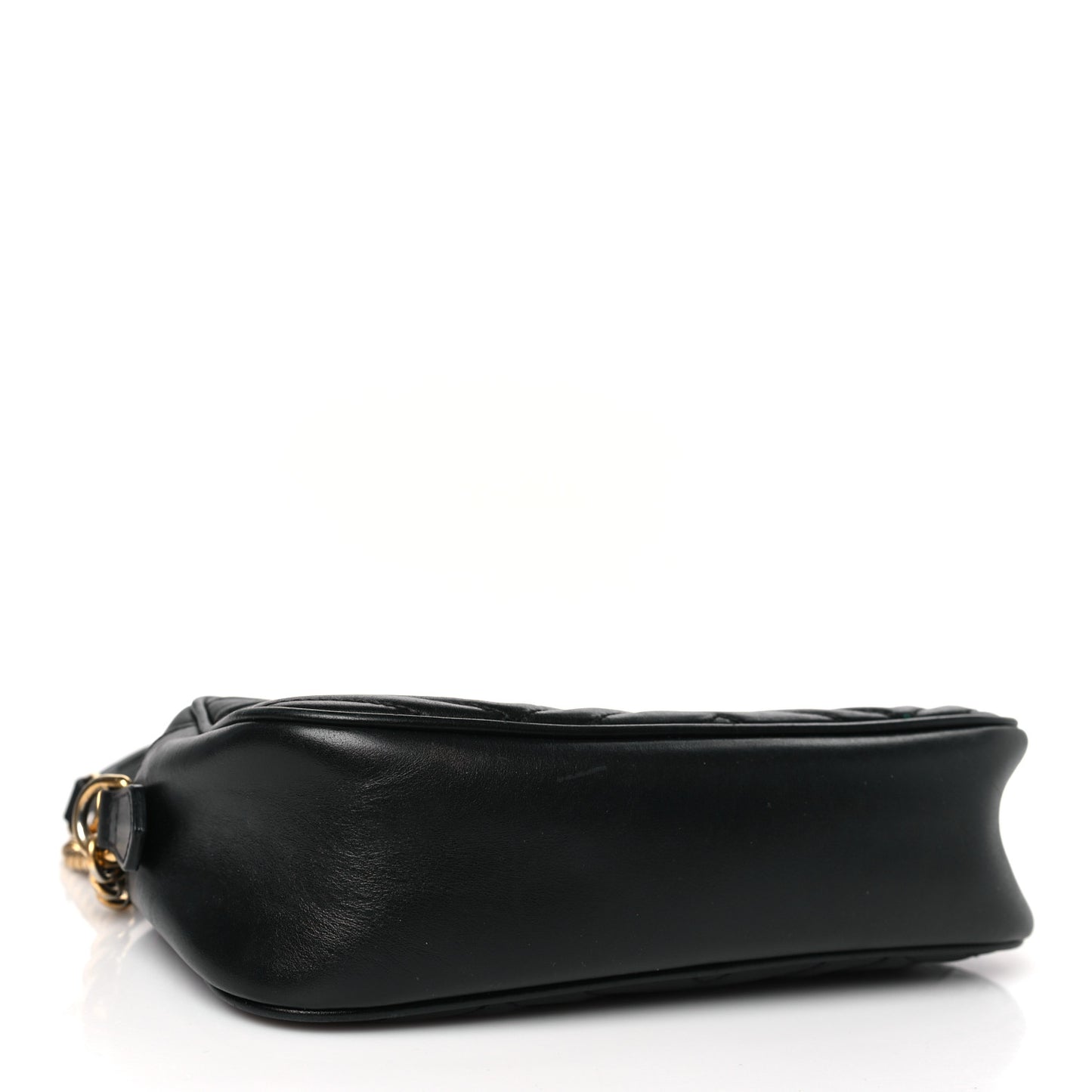 Calfskin Matelasse Small GG Marmont Chain Shoulder Bag Black