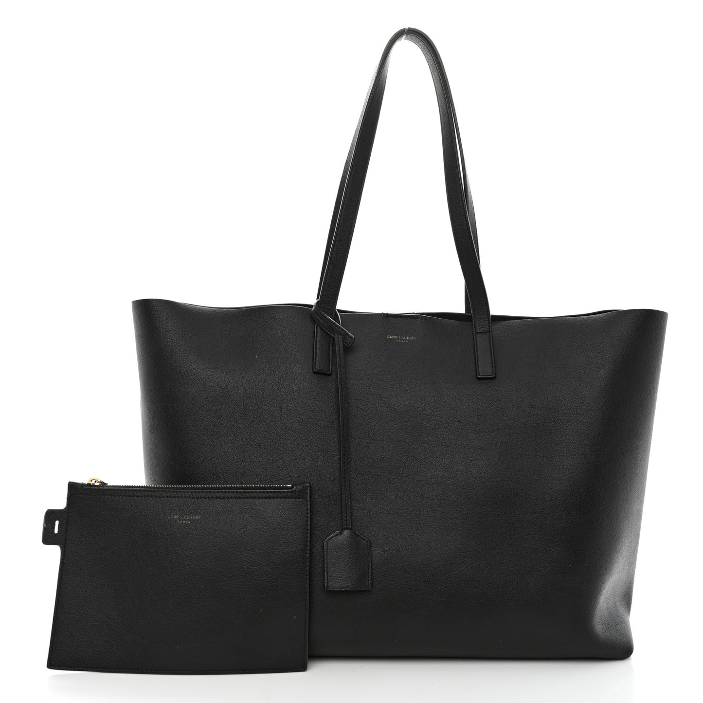 Calfskin Large Shopping Tote Black