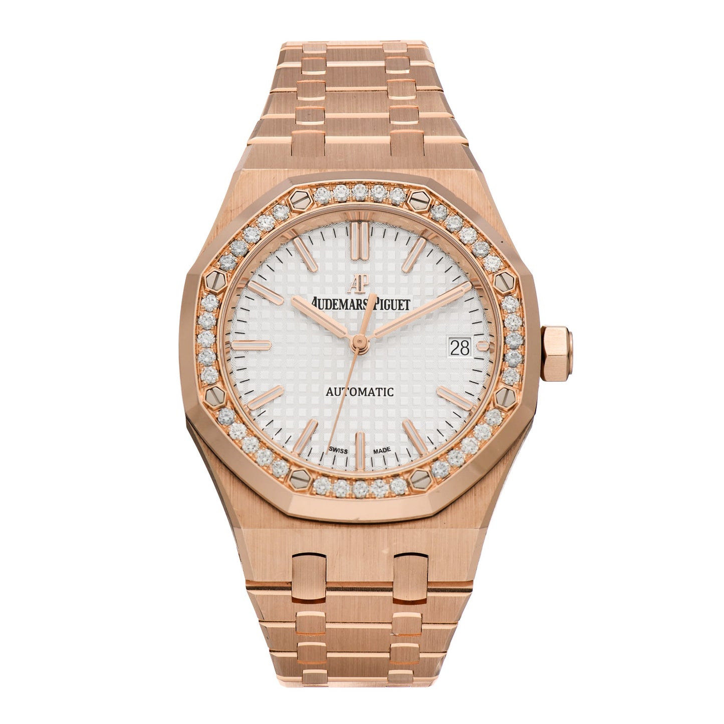 18K Rose Gold Diamond 37mm Royal Oak Automatic Watch 15451OR.ZZ.1256OR.01