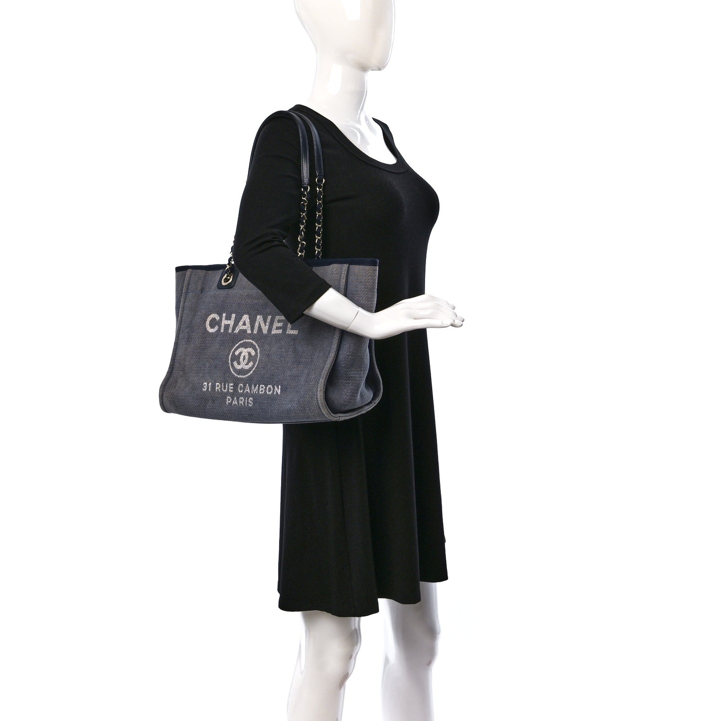 Canvas Small Deauville Tote Blue