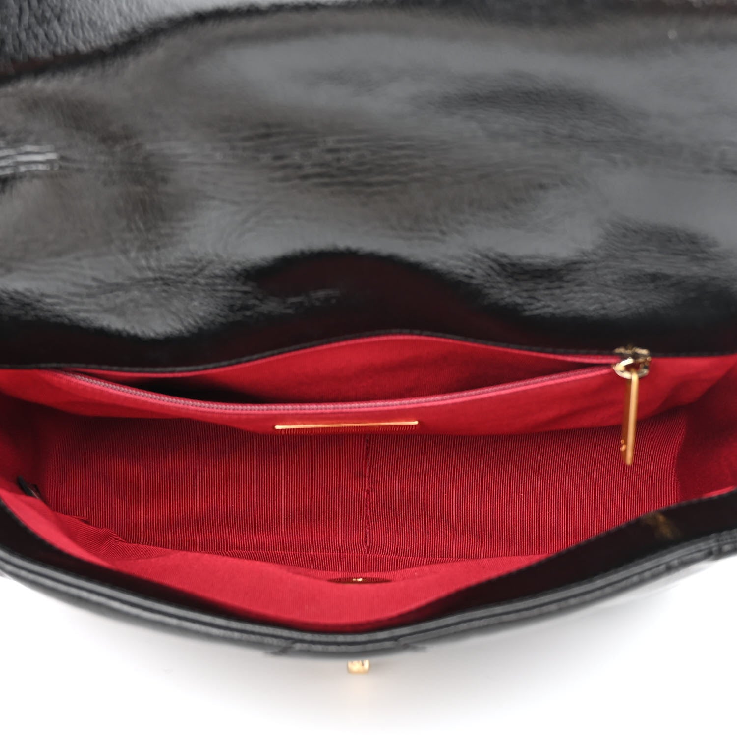 Chanel Shiny Crumpled Calfskin Quilted Medium Chanel 19 Flap Black 5 of 10