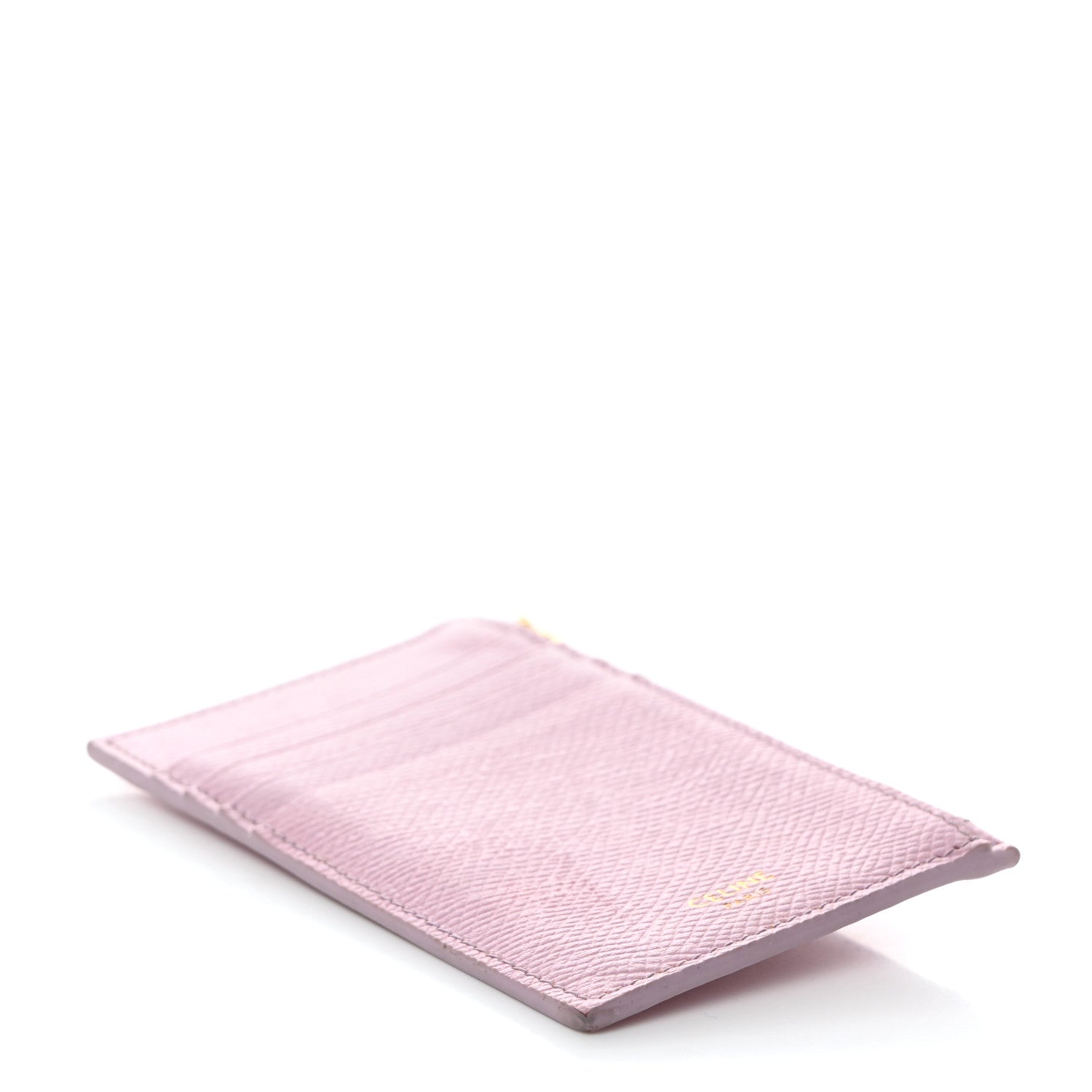 Celine Grained Calfskin Zipped Card Holder Pink 10 of 22