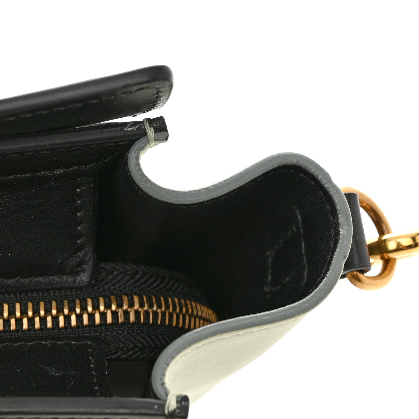 Baby Grained Calfskin Nano Tri-Color Luggage Zinc Almond
