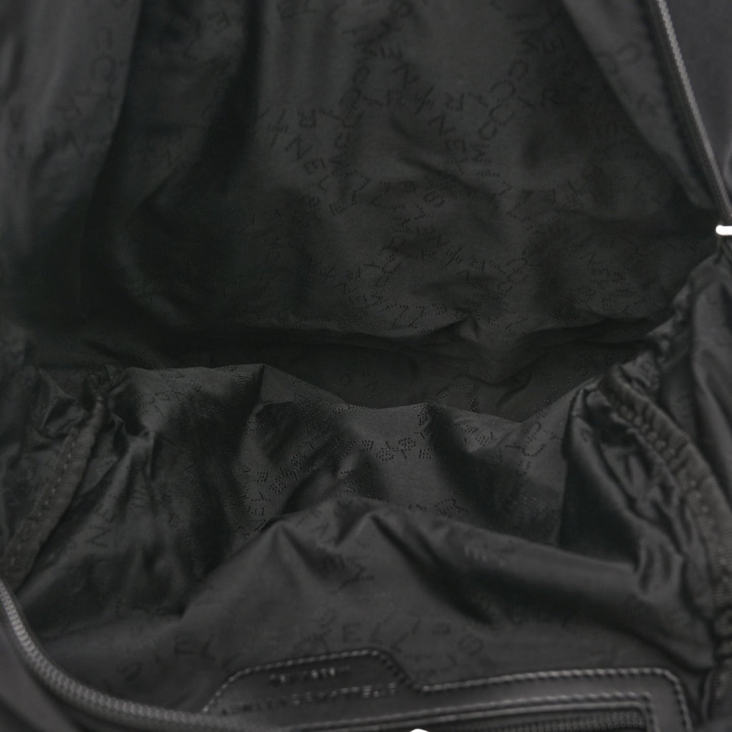 Nylon Falabella Logo Go Backpack Black White