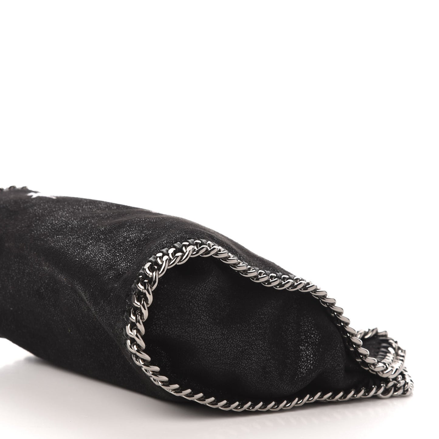Shaggy Deer Embroidered Palm Tree Mini Falabella Tote Black