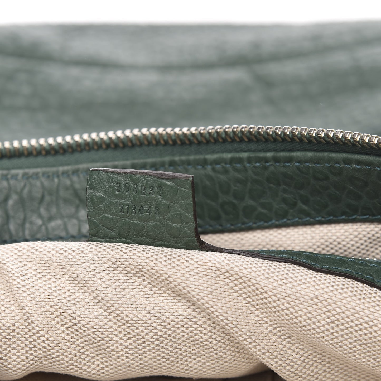 Pebbled Calfskin Large Mens Messenger Green