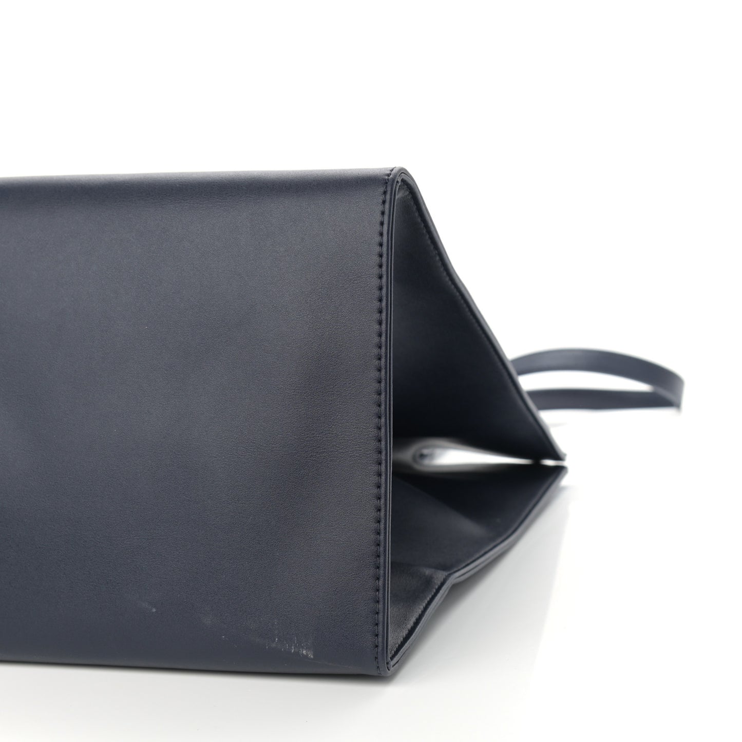 Vegan Leather Medium Shopping Bag Navy