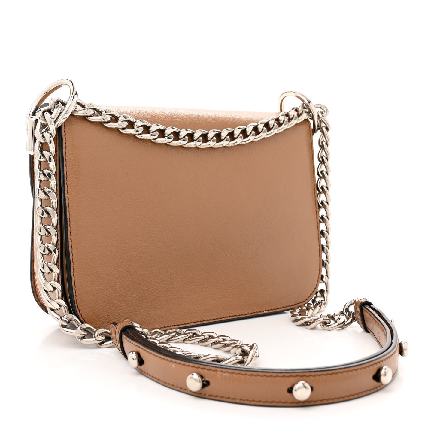 Glace Calfskin Arcade Crossbody Bag Caramel