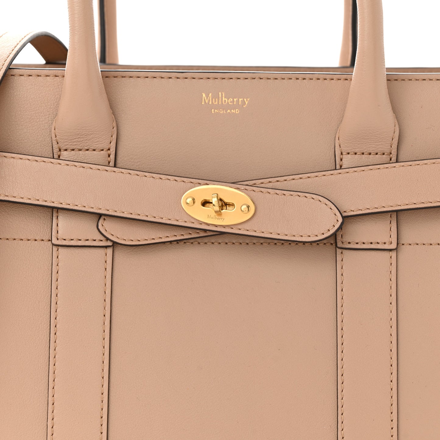 Micro Classic Grain Calfskin Small Bayswater Zip Tote Maple