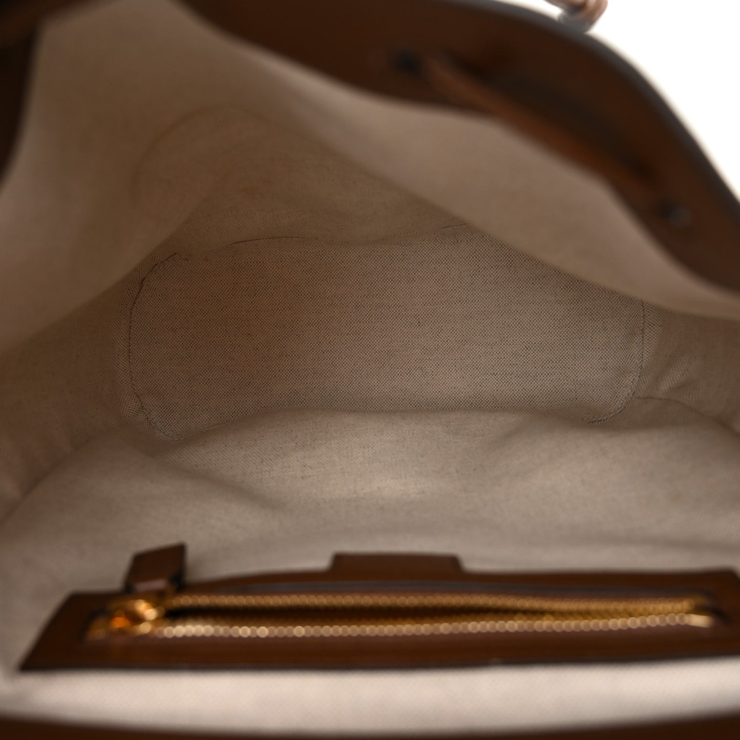 GG Supreme Monogram Azalea Calfskin Retro Interlocking G Buckle Backpack Beige Ebony Brown Sugar