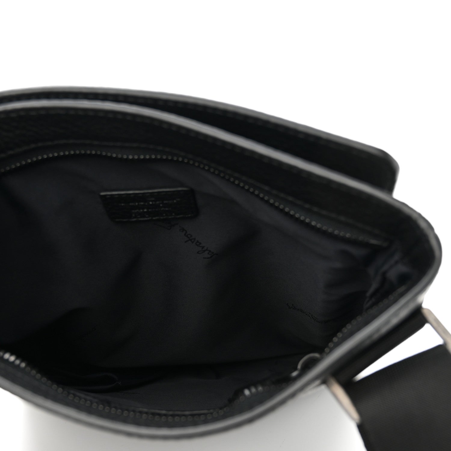 Salvatore Ferragamo Grained Calfskin Messenger Black 5 of 9