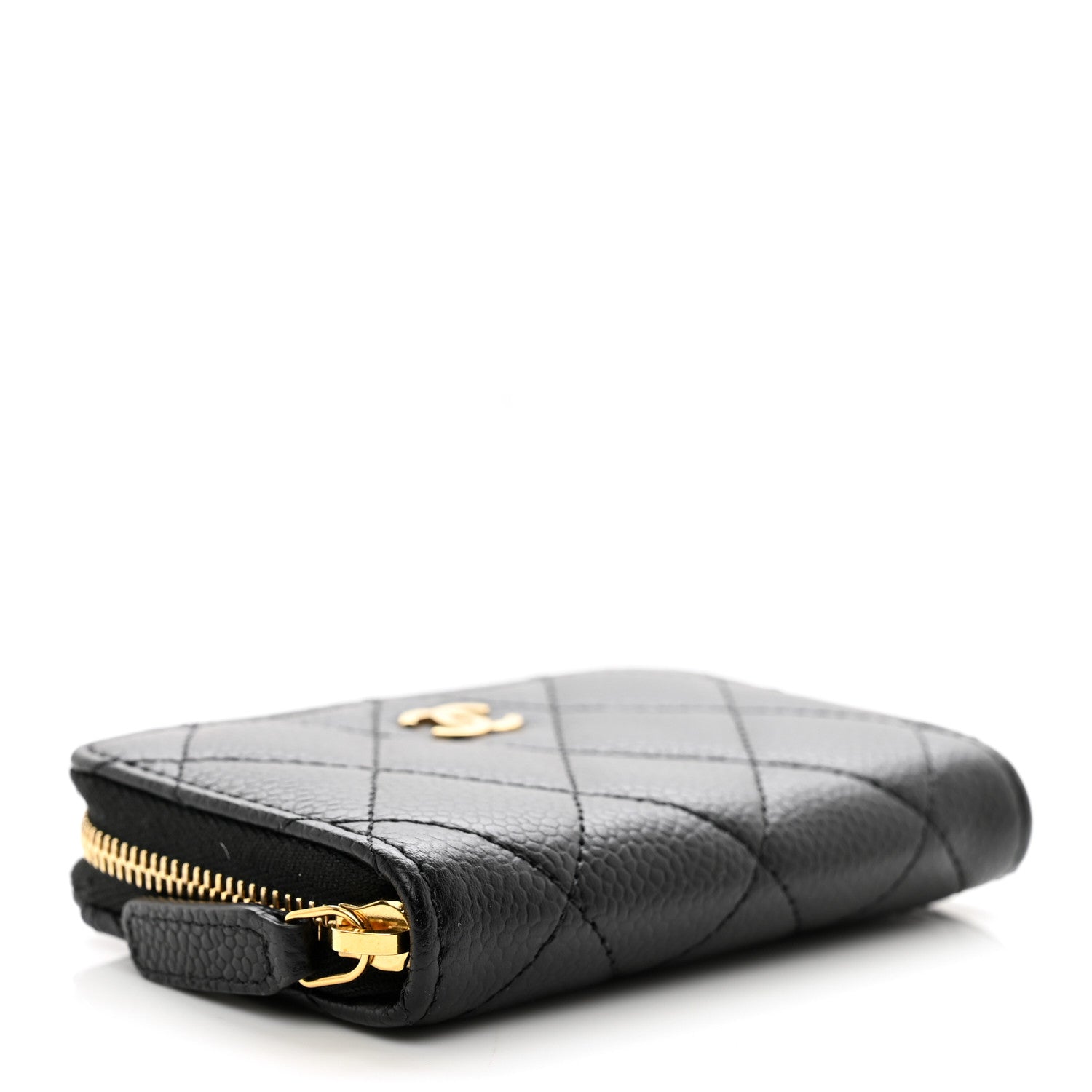 Chanel Caviar Quilted Zip Coin Purse Black 4 of 8