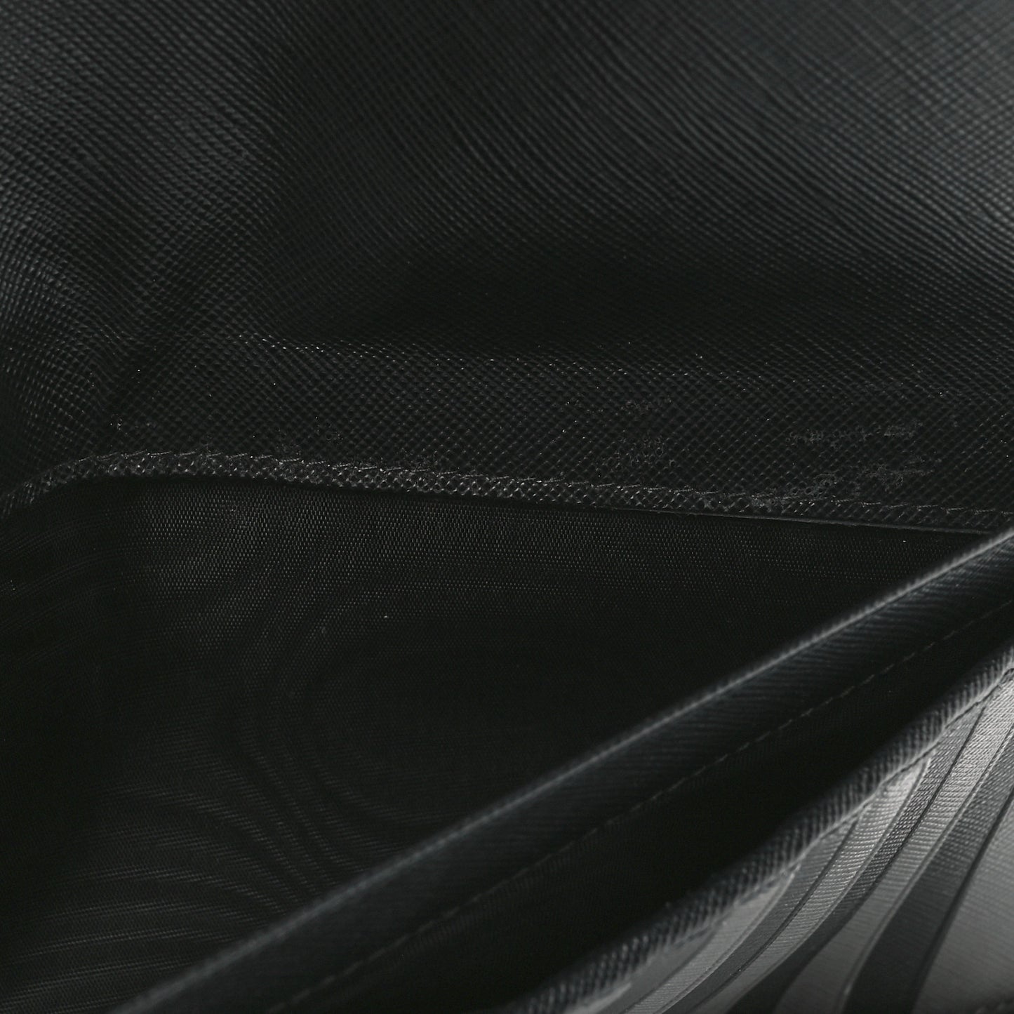 Saffiano Large Zip Around Travel Wallet Black