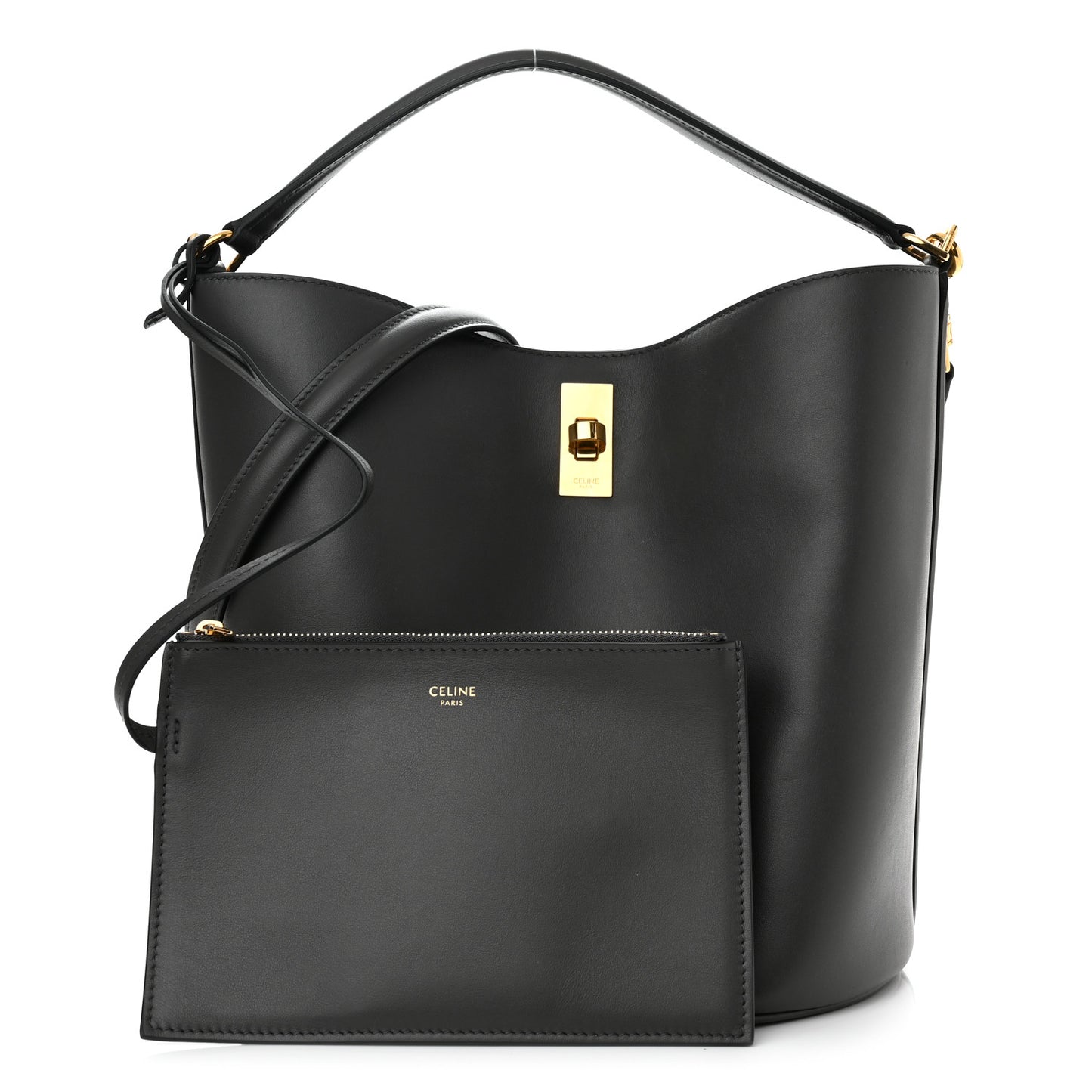 Smooth Calfskin Bucket 16 Bag Anthracite