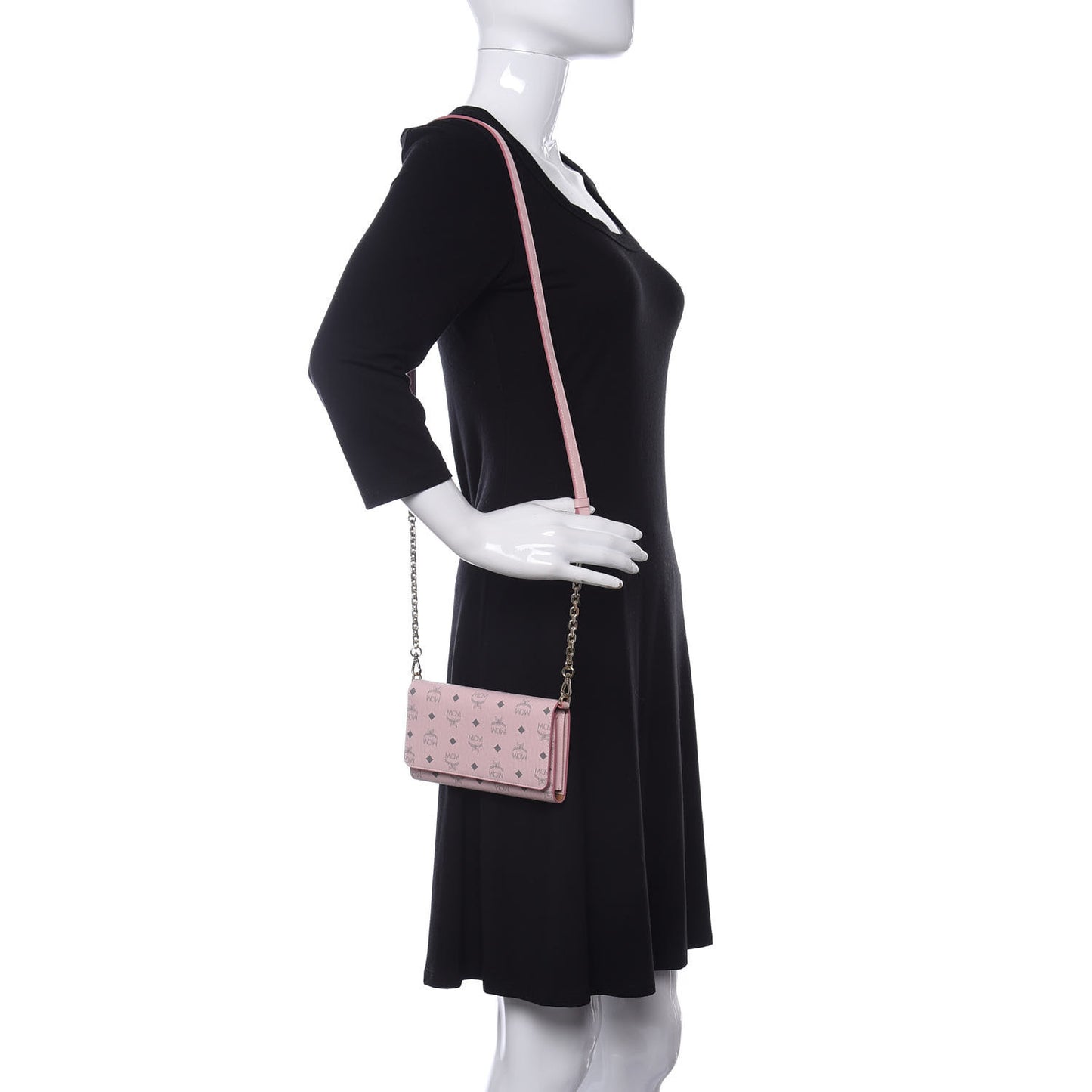 Visetos Chain Wallet Crossbody Soft Pink