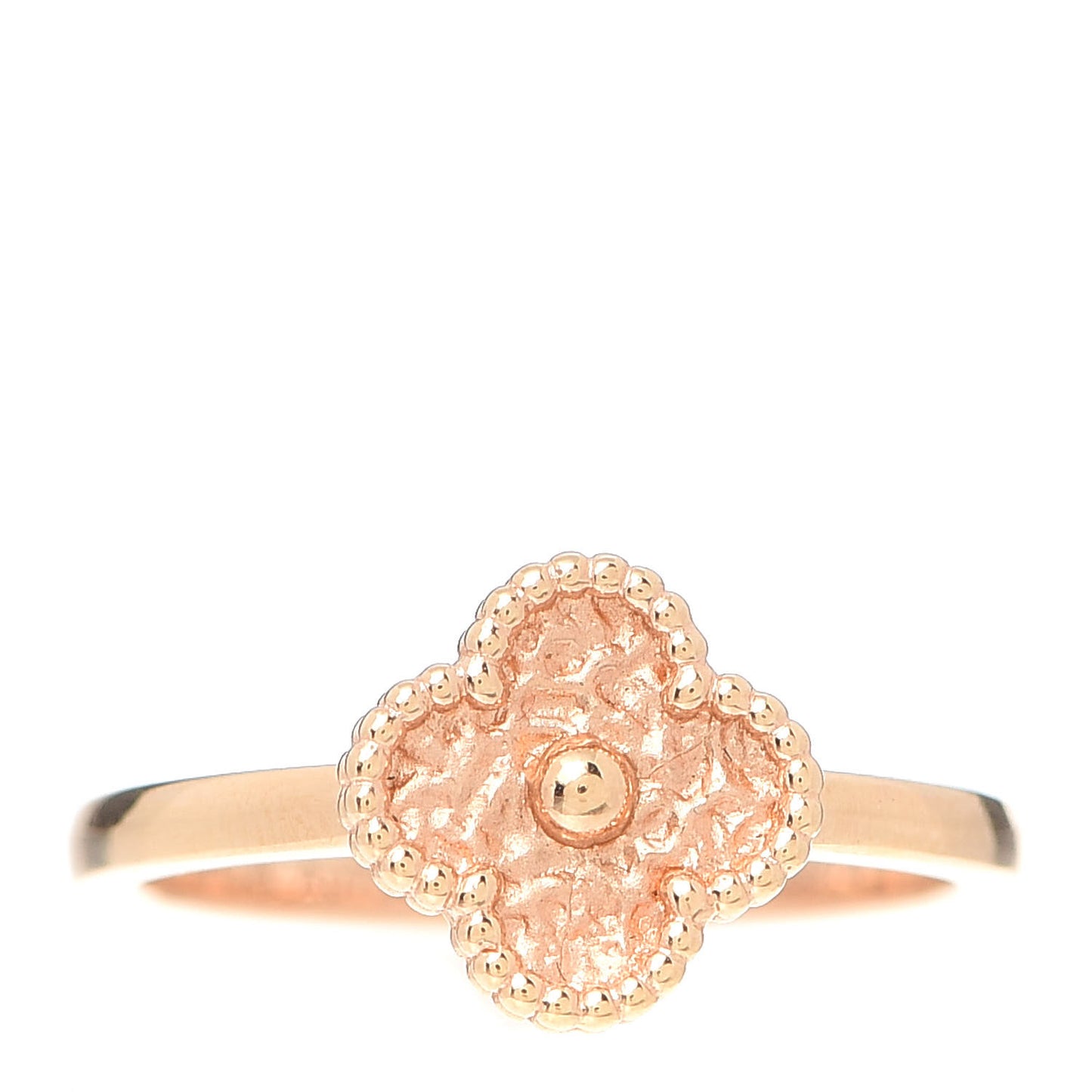 18K Rose Gold Sweet Alhambra Ring 50 5.5