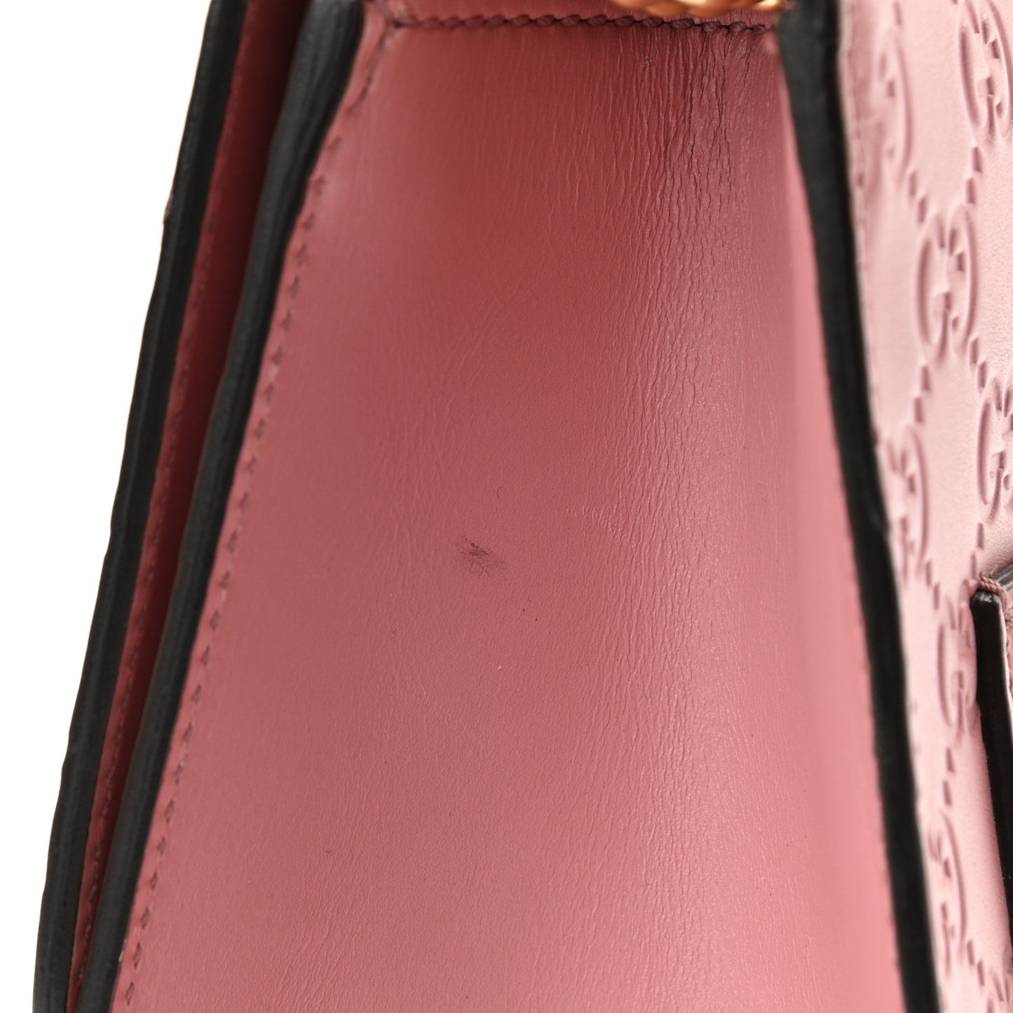 Guccissima Signature Medium Padlock Shoulder Bag Rose Baby Candy