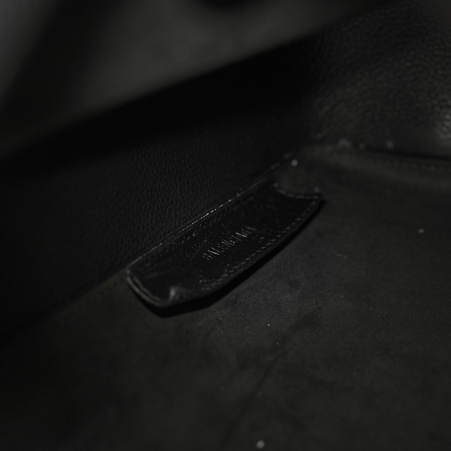 Calfskin Logo Embossed Small Tool 2.0 North-South Tote Black