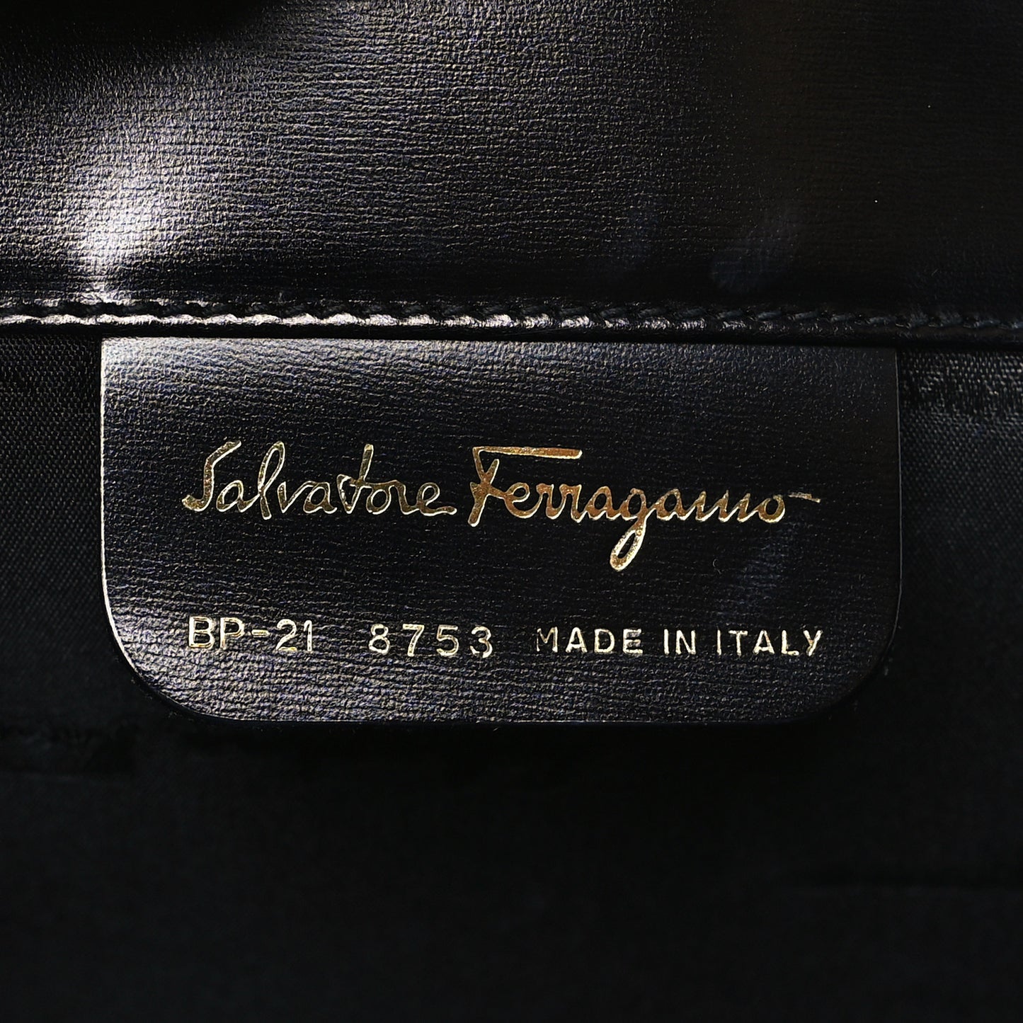 Brushed Calfskin Gancini Trifolio Chain Bag Black