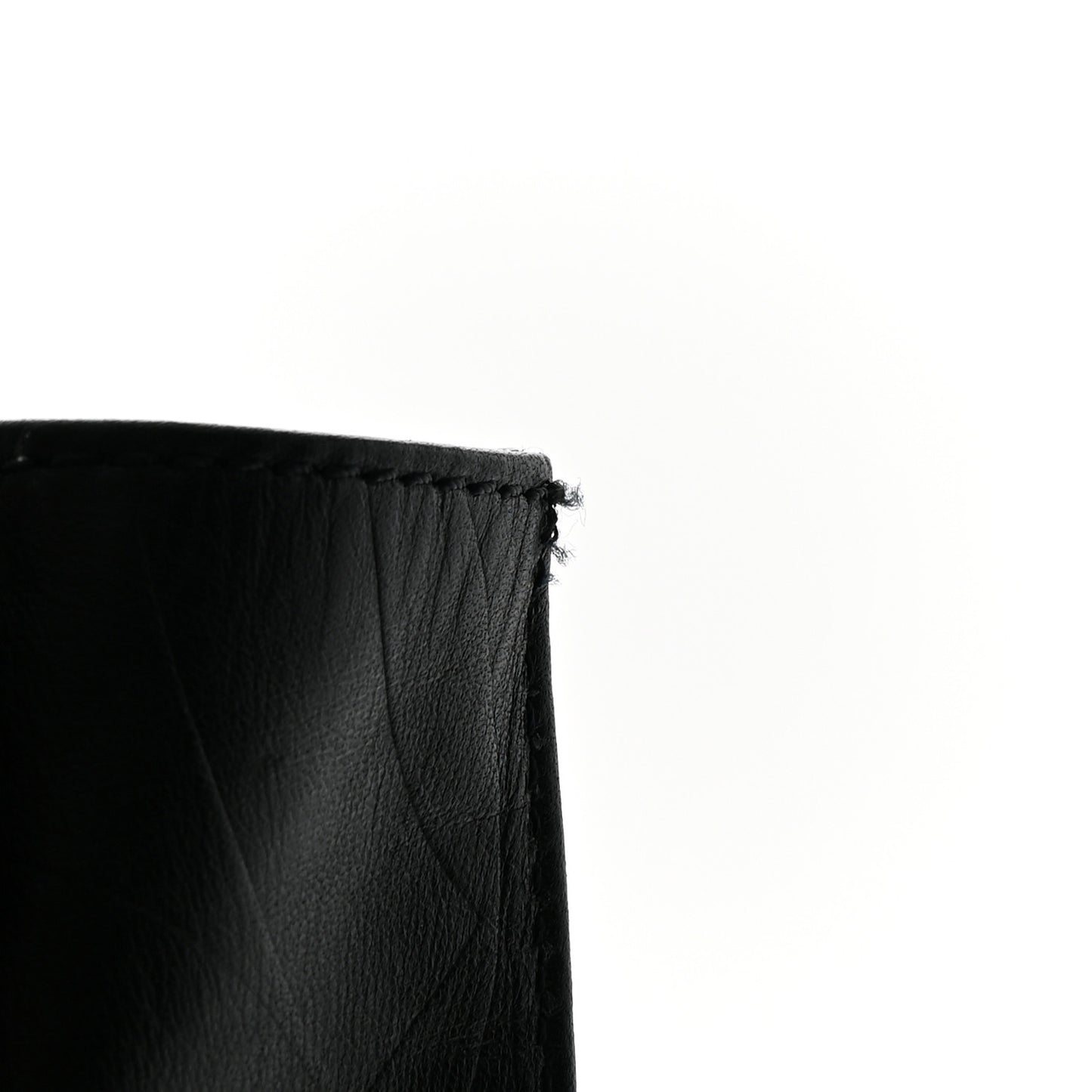Calfskin Embossed CC Messenger Bag Black