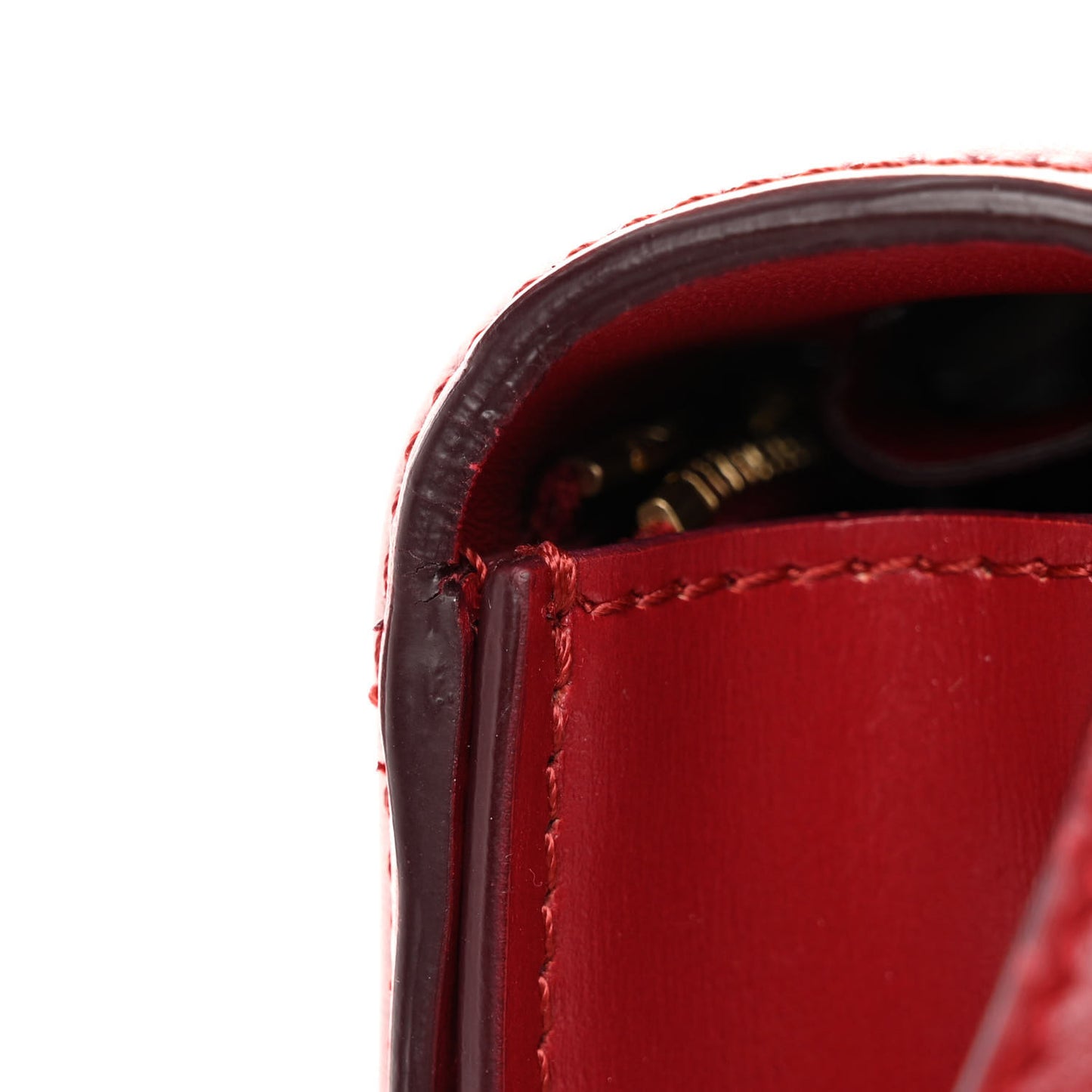 Box Calfskin Medium Classic Box Flap Bag Red