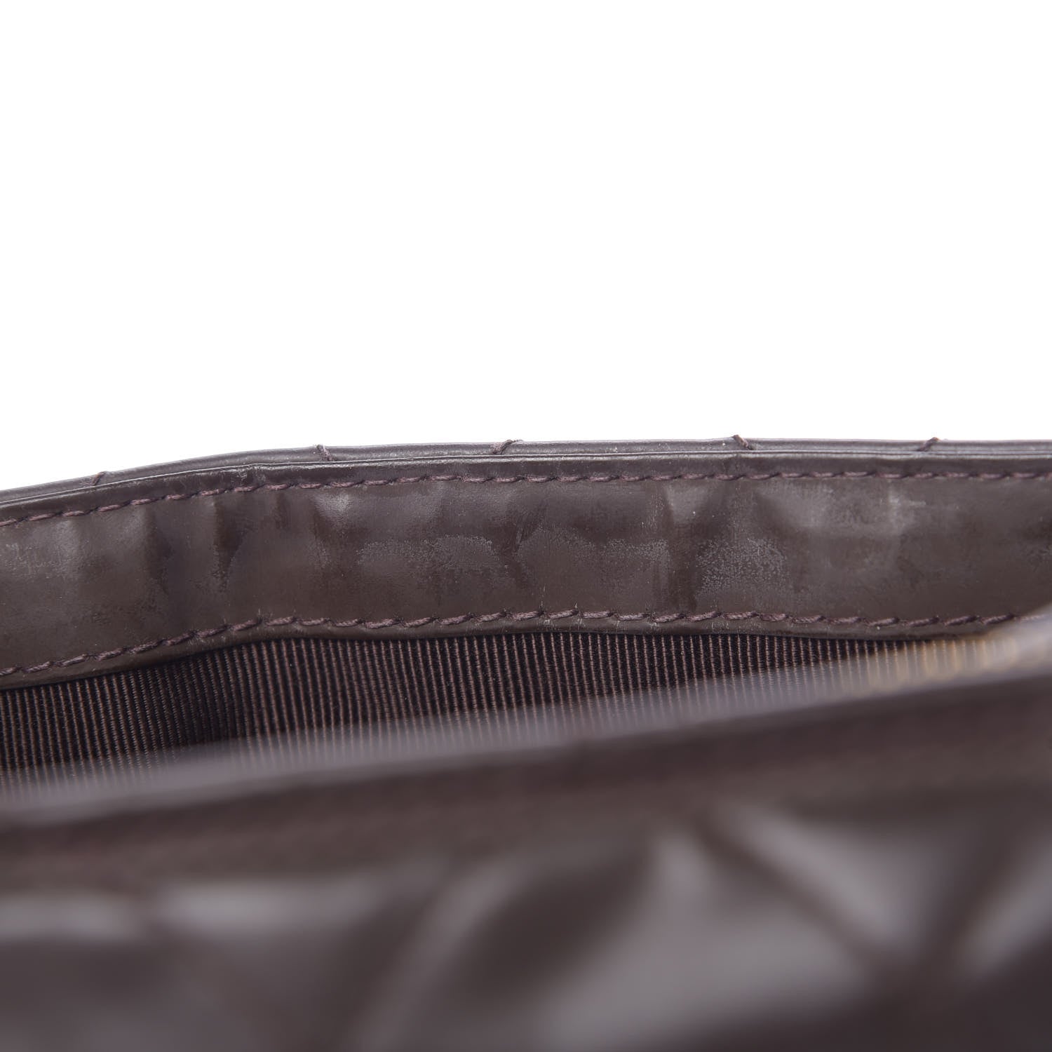 Chanel Patent Quilted Shoulder Bag Brown 14 of 15