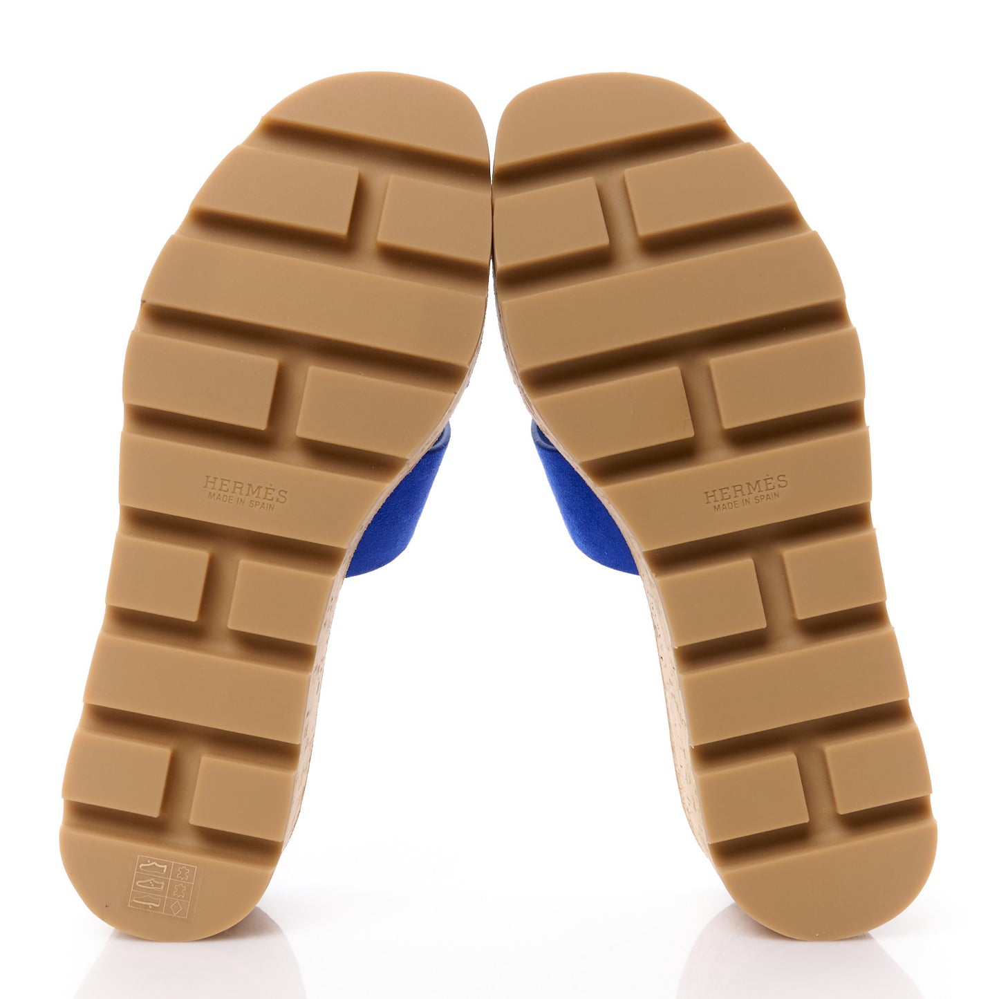 Suede Goatskin Cork Eze 30 Sandals 36 Bleu Ocean