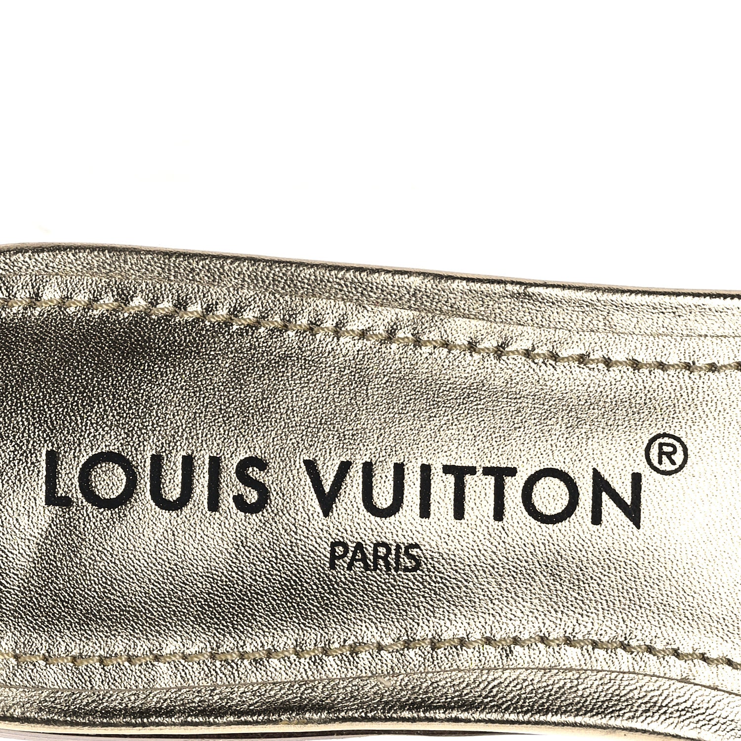 Louis Vuitton Metallic Calfskin Shake Flat Sandal 40 Gold 8 of 10