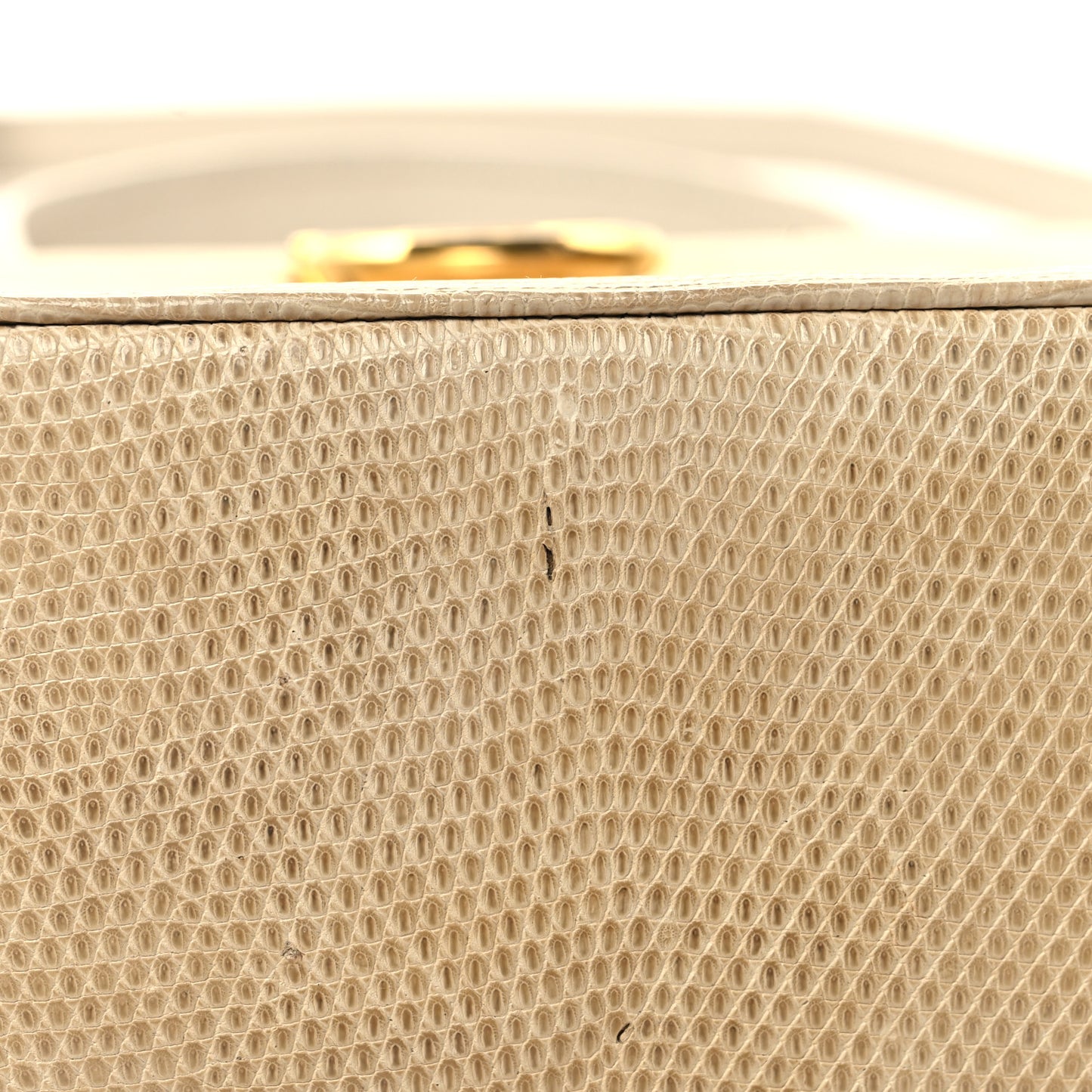 Lizard Iconic Small Top Handle Bag Biege