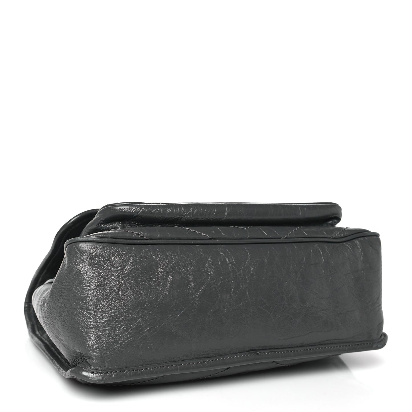 Crinkled Calfskin Matelasse Monogram Medium Niki Chain Satchel Storm