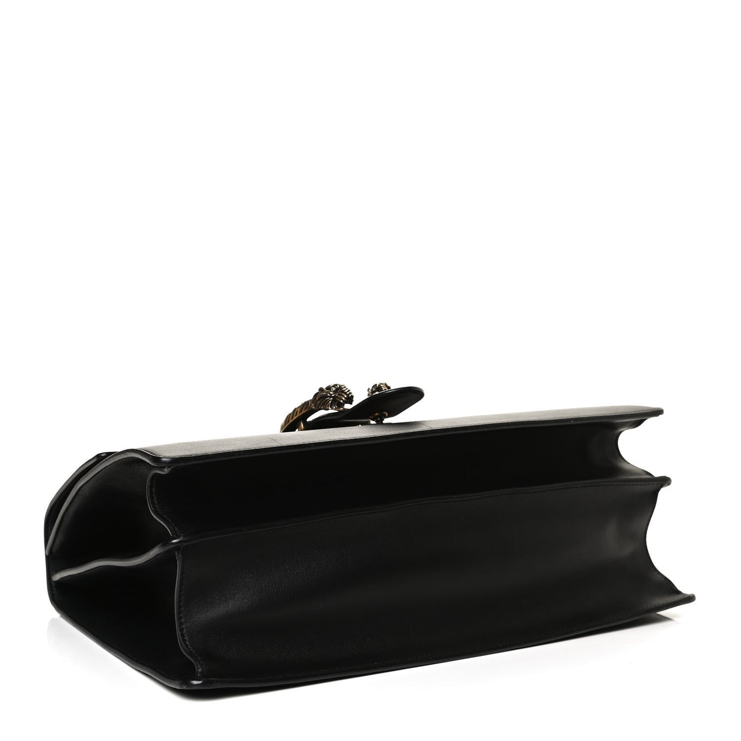 Moon Calfskin Web Large Dionysus Bamboo Top Handle Bag Black