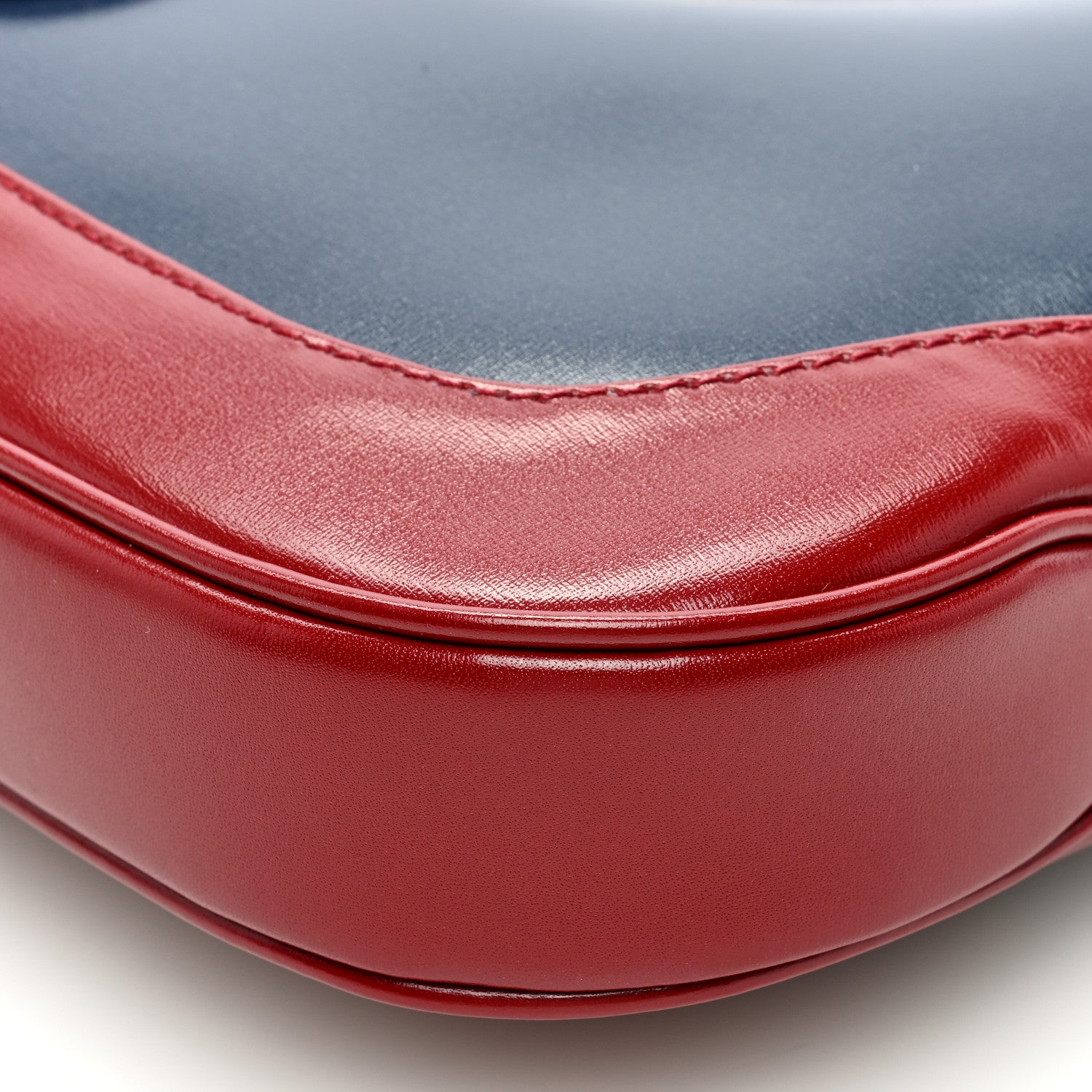 Gucci Boarded Dyana Lux Calfskin Bi-Color Small Jackie 1961 Hobo Burgundy Navy 9 of 9