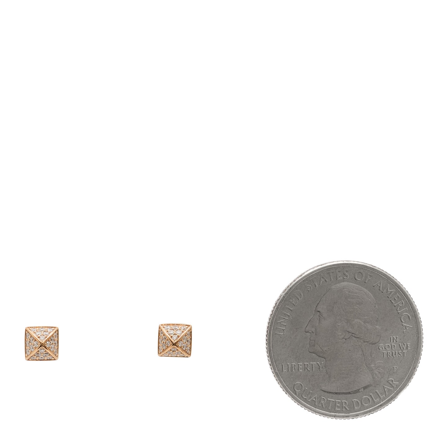 18K Rose Gold Diamond Clou d'H Stud Earrings