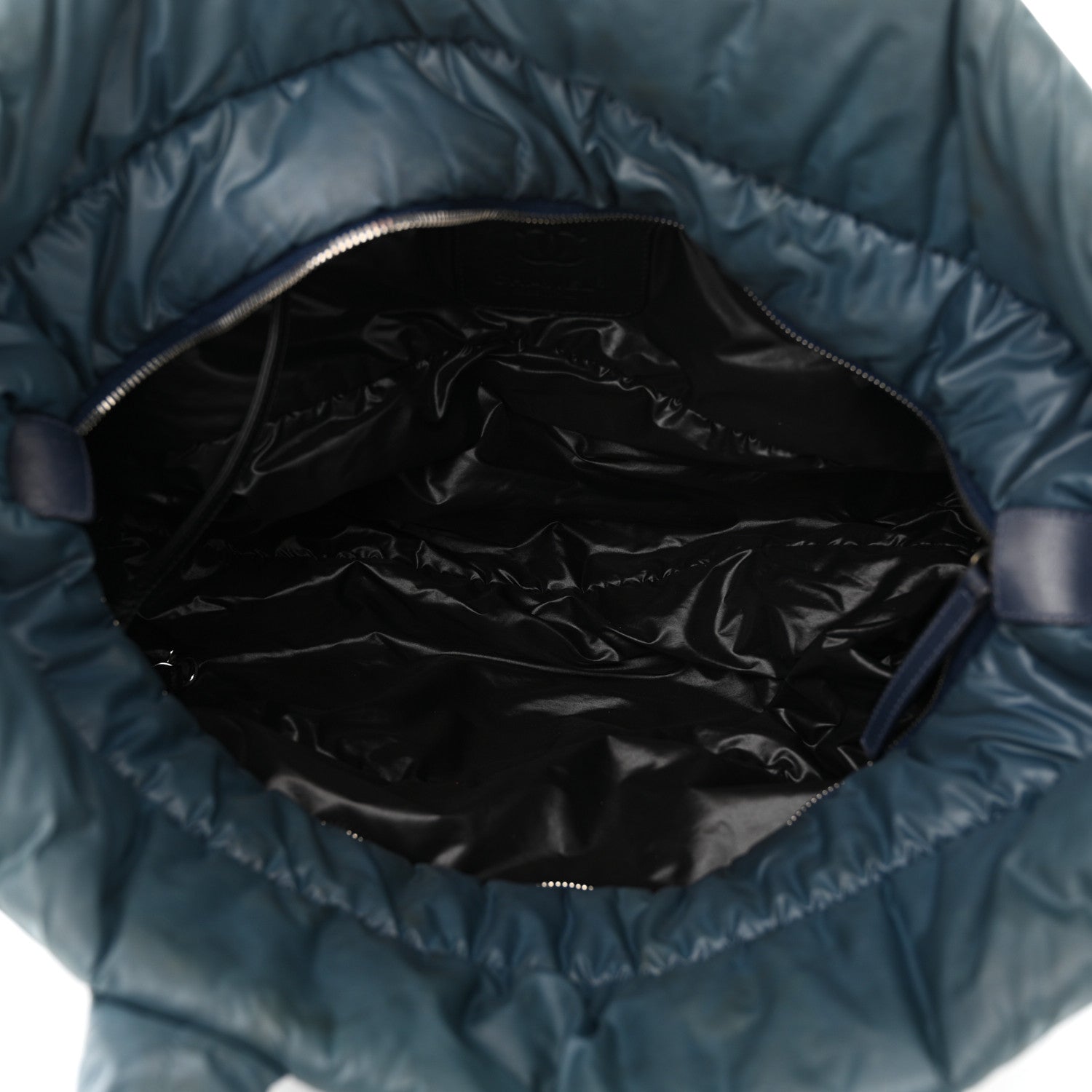 Chanel Nylon Quilted Large Coco Cocoon Tote Blue 5 of 13