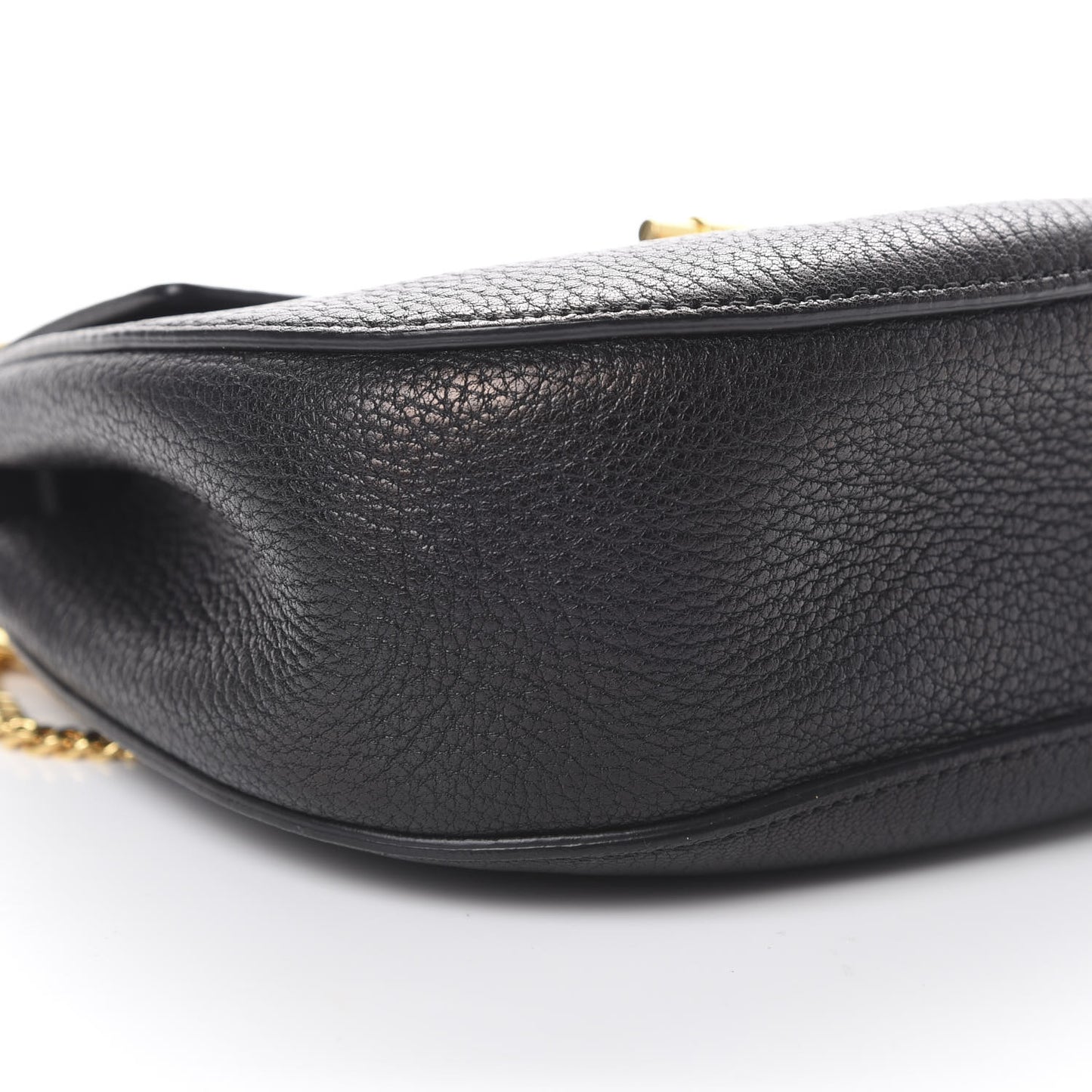 Grained Lambskin Mini Drew Shoulder Bag Black