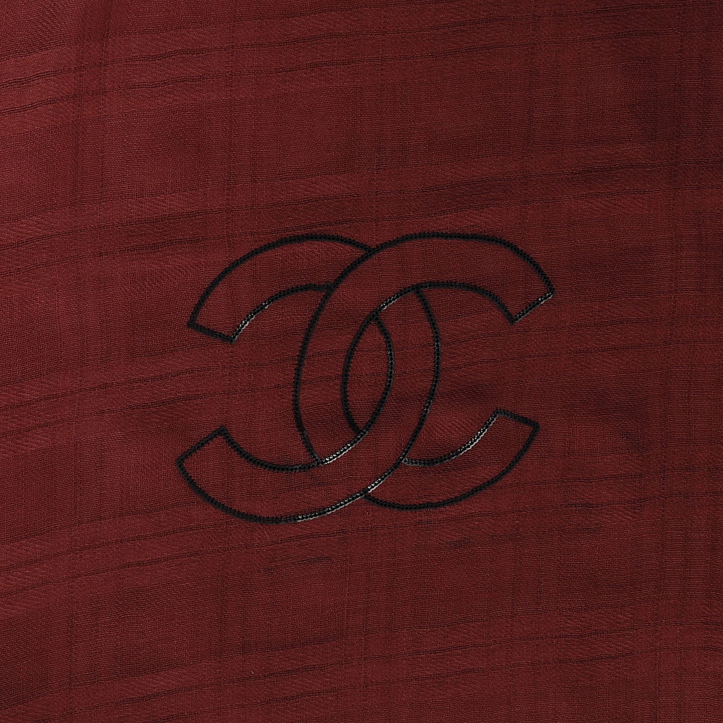 Cashmere Silk Sequins Plaid Logo Scarf Shawl Red