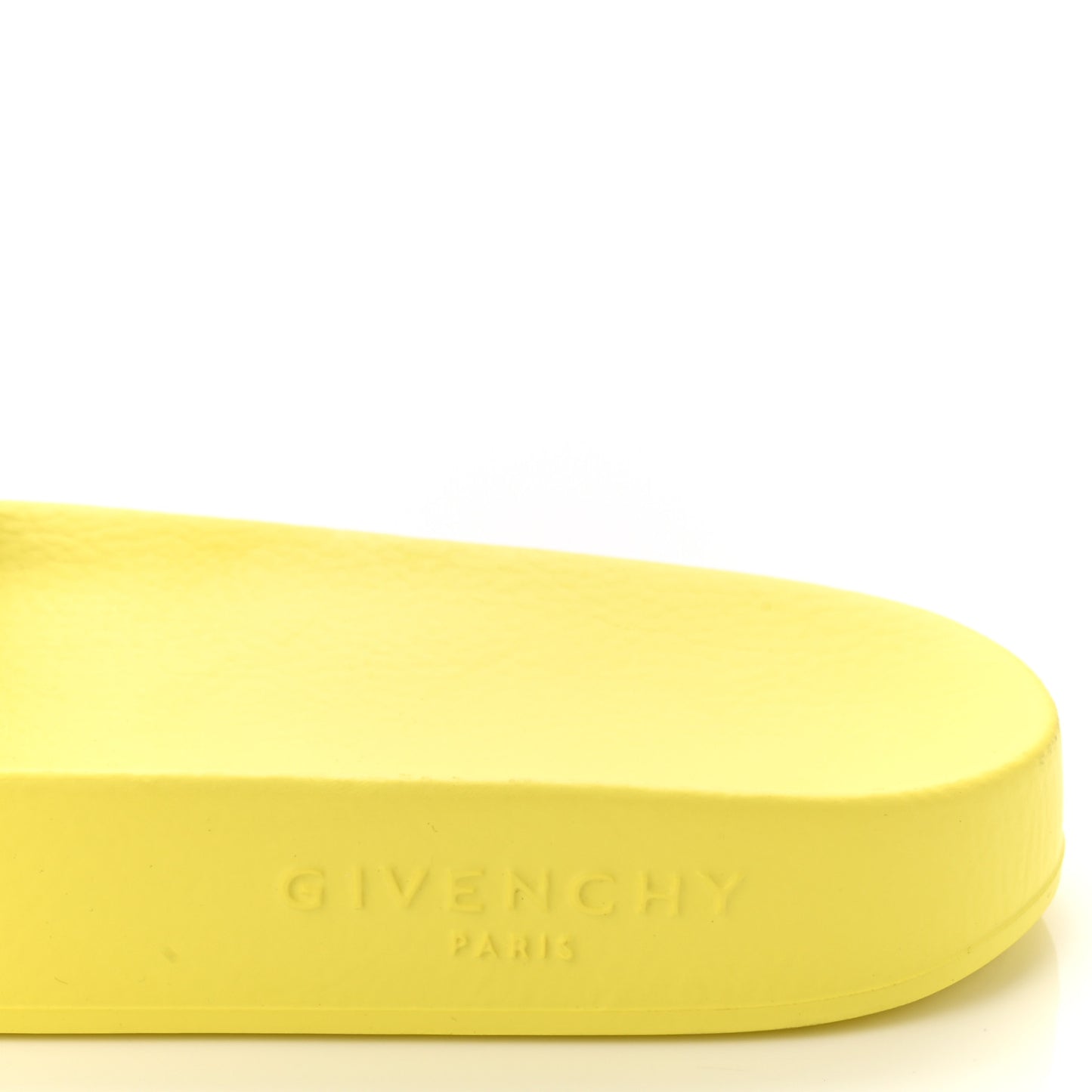 Rubber Logo 4G Pool Slide Sandals 38 Fluo Yellow