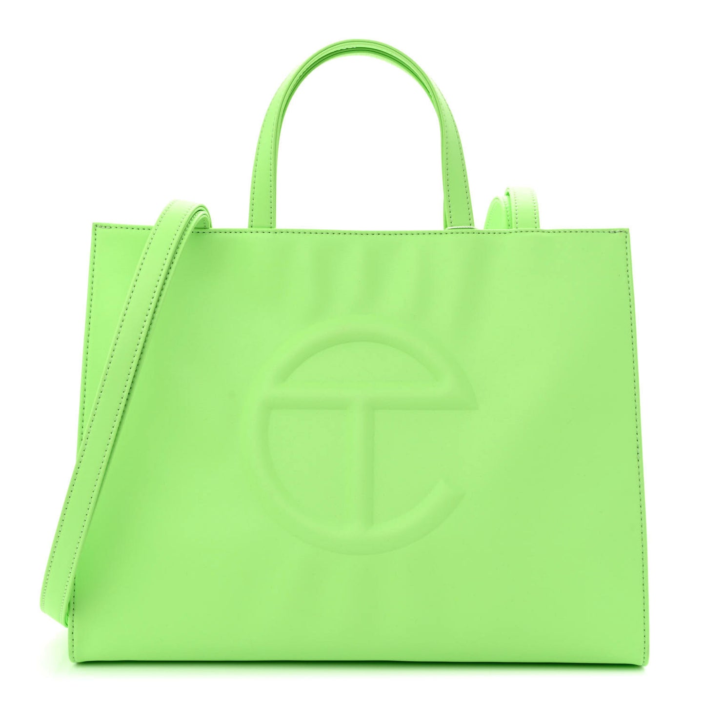 Vegan Leather Medium Shopping Bag Double Mint