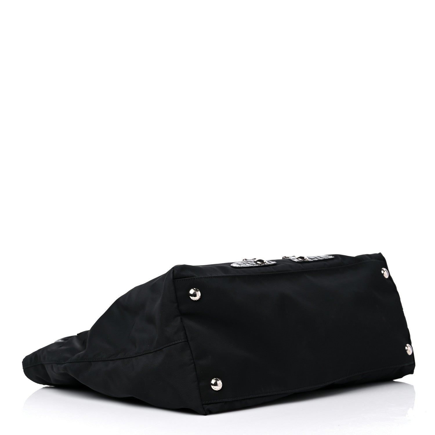 Prada Nylon Tessuto Saffiano Robot Tote Bag Black 4 of 14