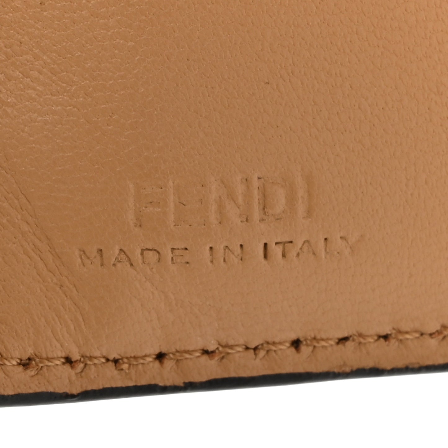 Nappa Matisse FF Diagonal Embossed Baguette Wallet Miele Scuro