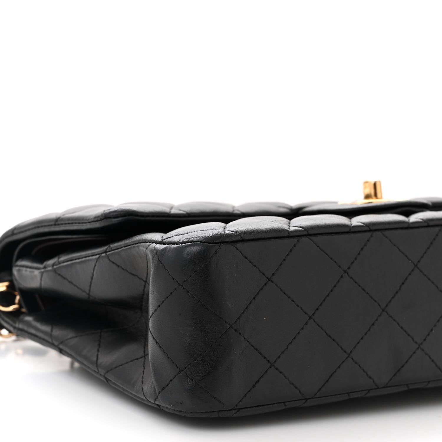 Chanel Lambskin Quilted Medium Double Flap Black 9 of 10