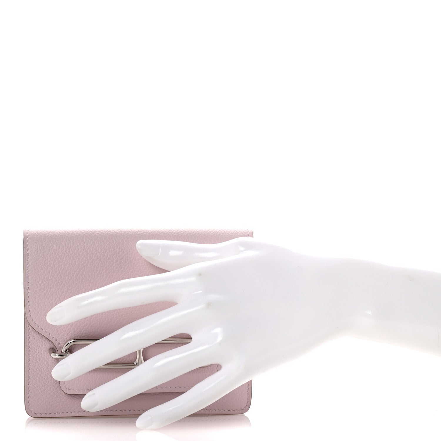 Hermes Evercolor Roulis Slim Wallet Mauve Pale 2 of 10
