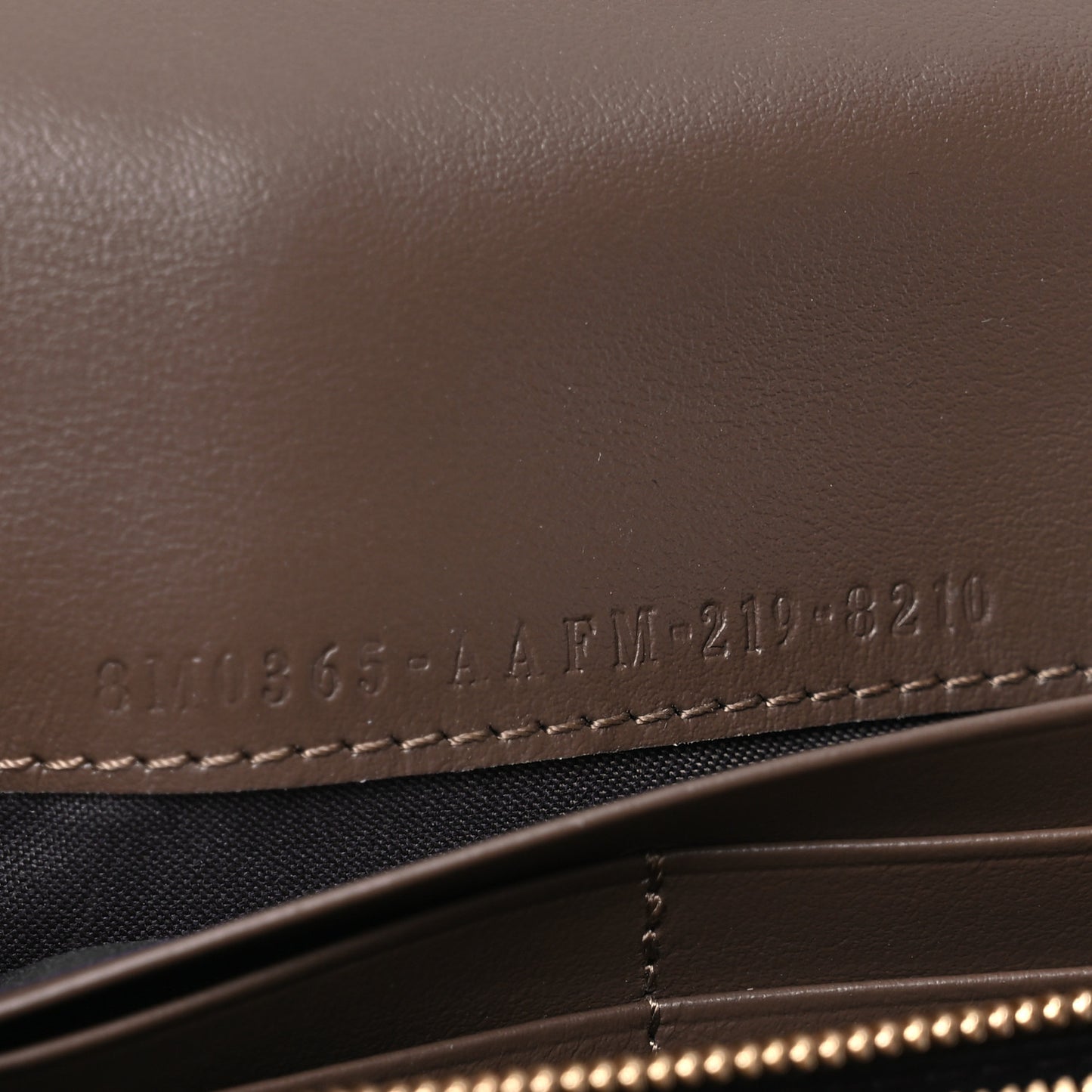 Vitello Soft F is Fendi Bi-Color FF 1974 Embossed Continental Envelope Wallet On Chain Maya Black