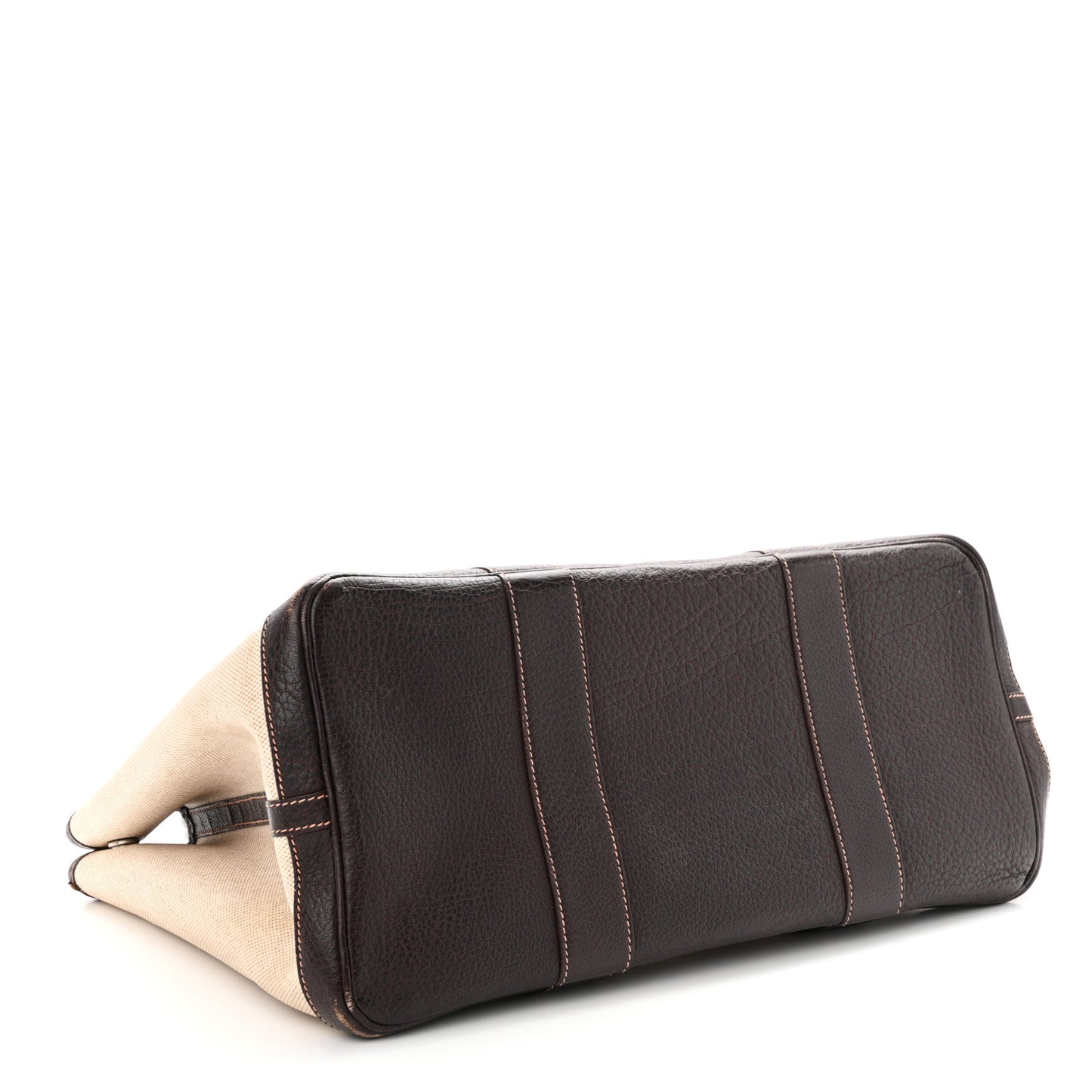 Toile Buffle Gala Garden Party Tote 36 MM Marron Fonce