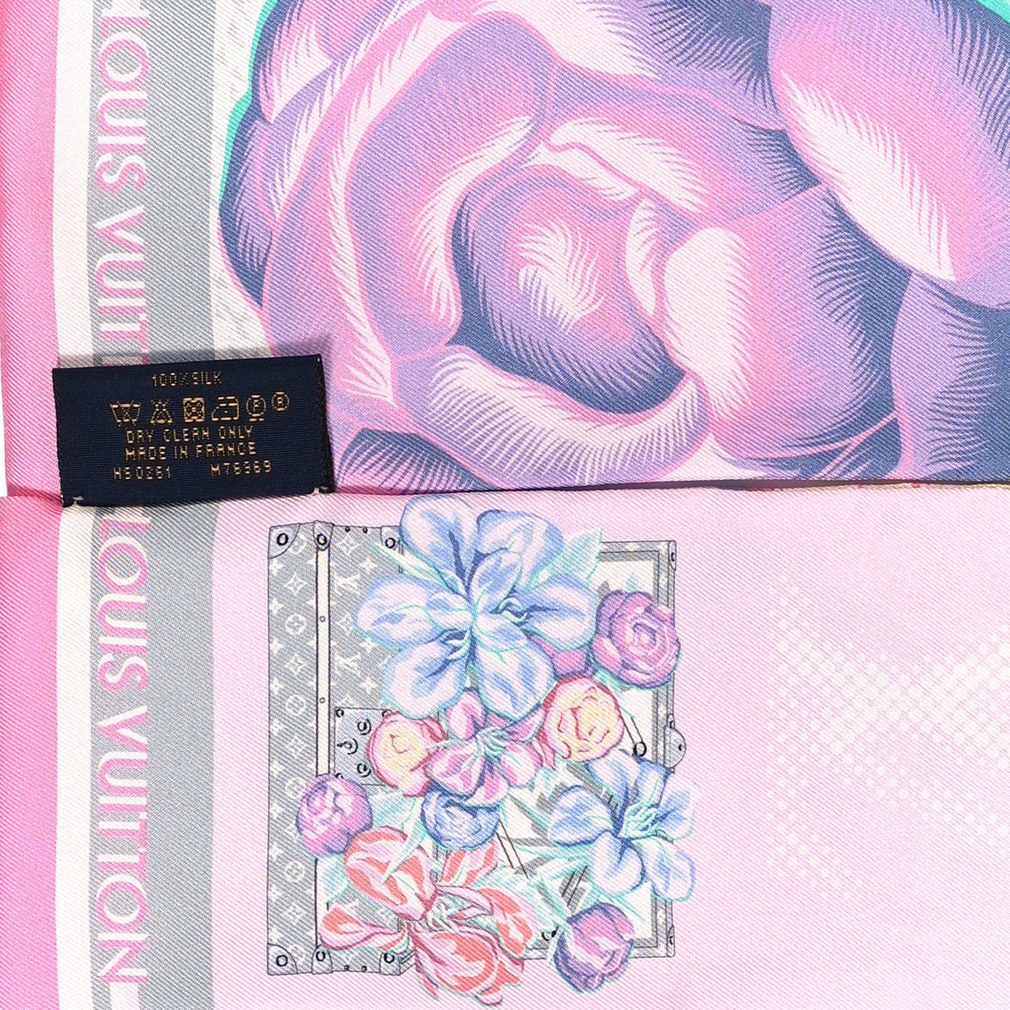 Silk Monogram Malle Fleurs Bandeau Mauve