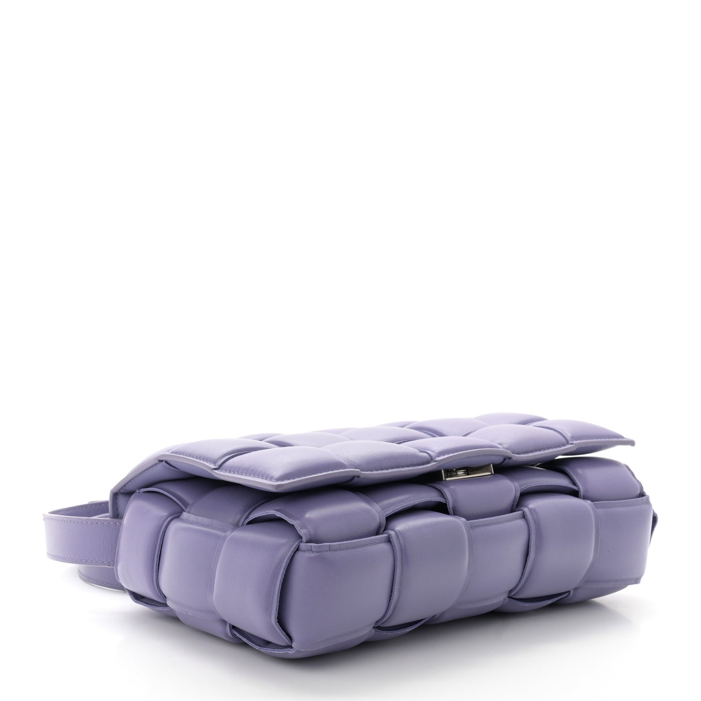 Nappa Maxi Intreccio Padded Cassette Crossbody Bag Lavender